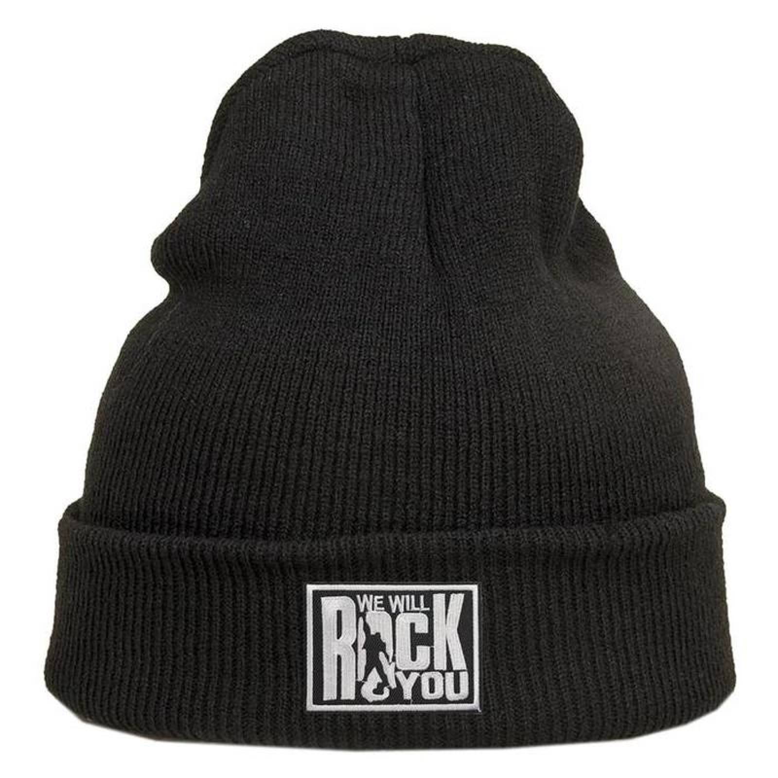 Parches para Ropa MXOCK-002-5 2 Parches We Will Rock You 7,5x5,5cm NegroBlanco Bordado Adhesivo para Planchar, Music21