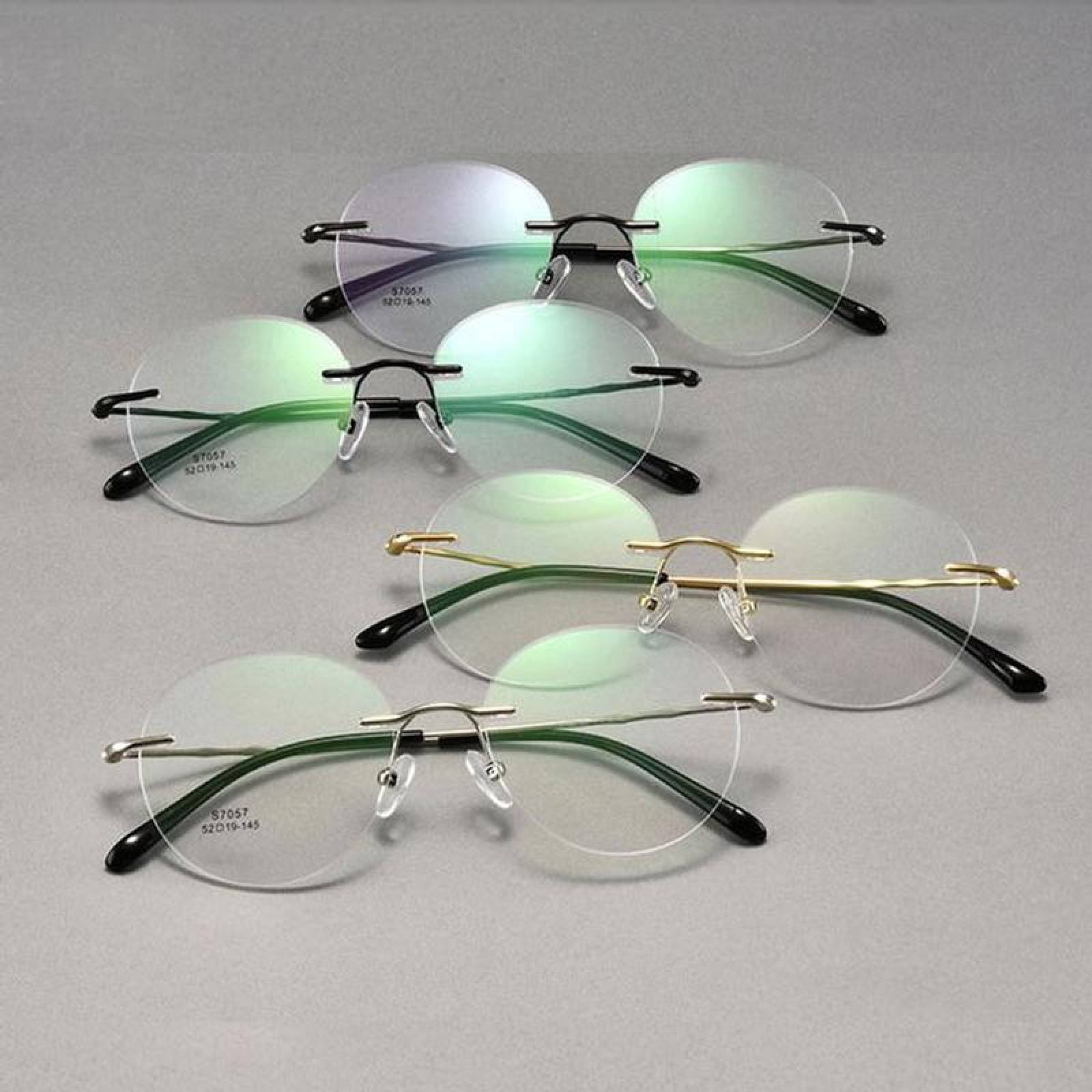 Anteojos con armazón de titanio MXTEX-008-3 2 Pzas Marco Oro Protección UV Titanio TitaniumElux