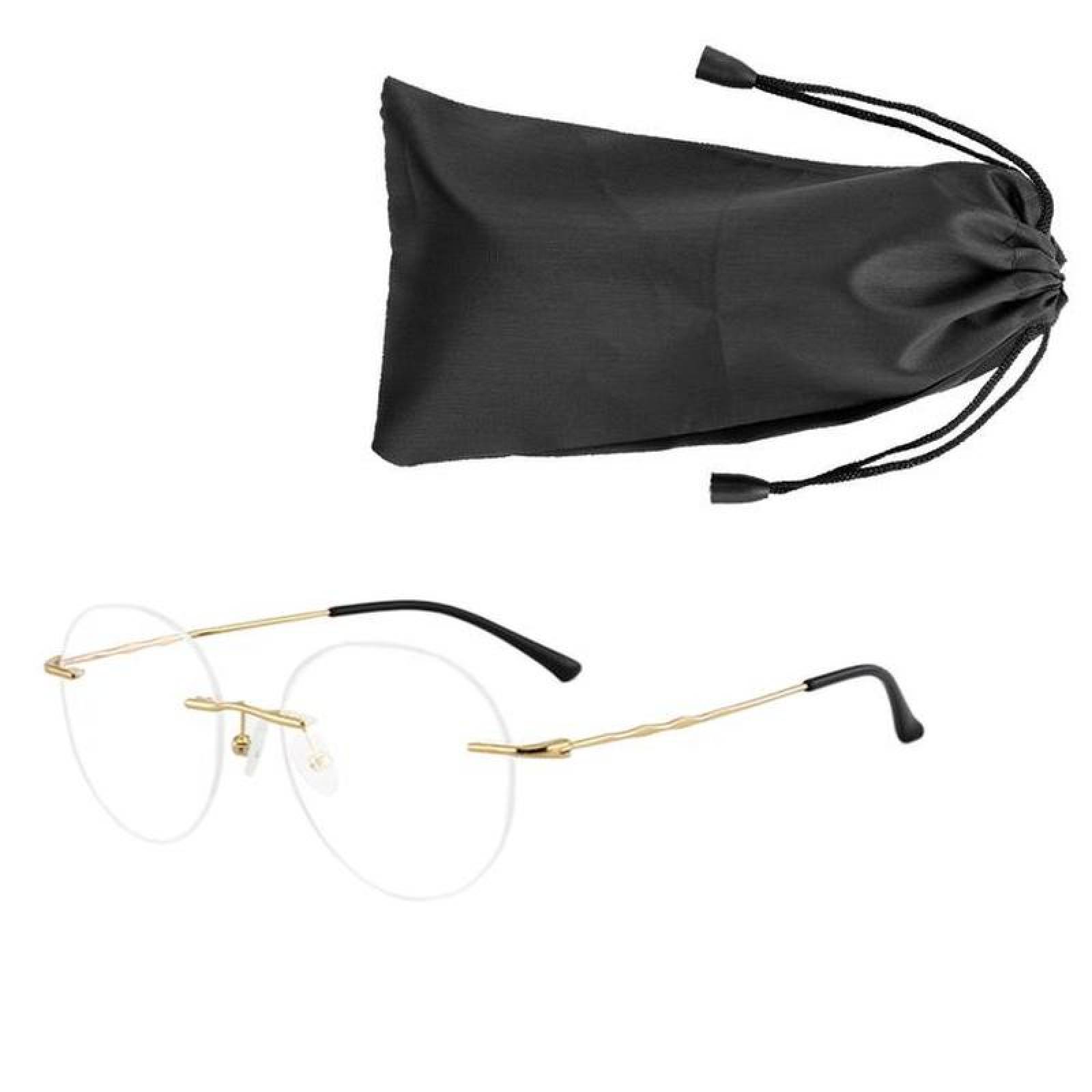 Anteojos con armazón de titanio MXTEX-008-3 2 Pzas Marco Oro Protección UV Titanio TitaniumElux