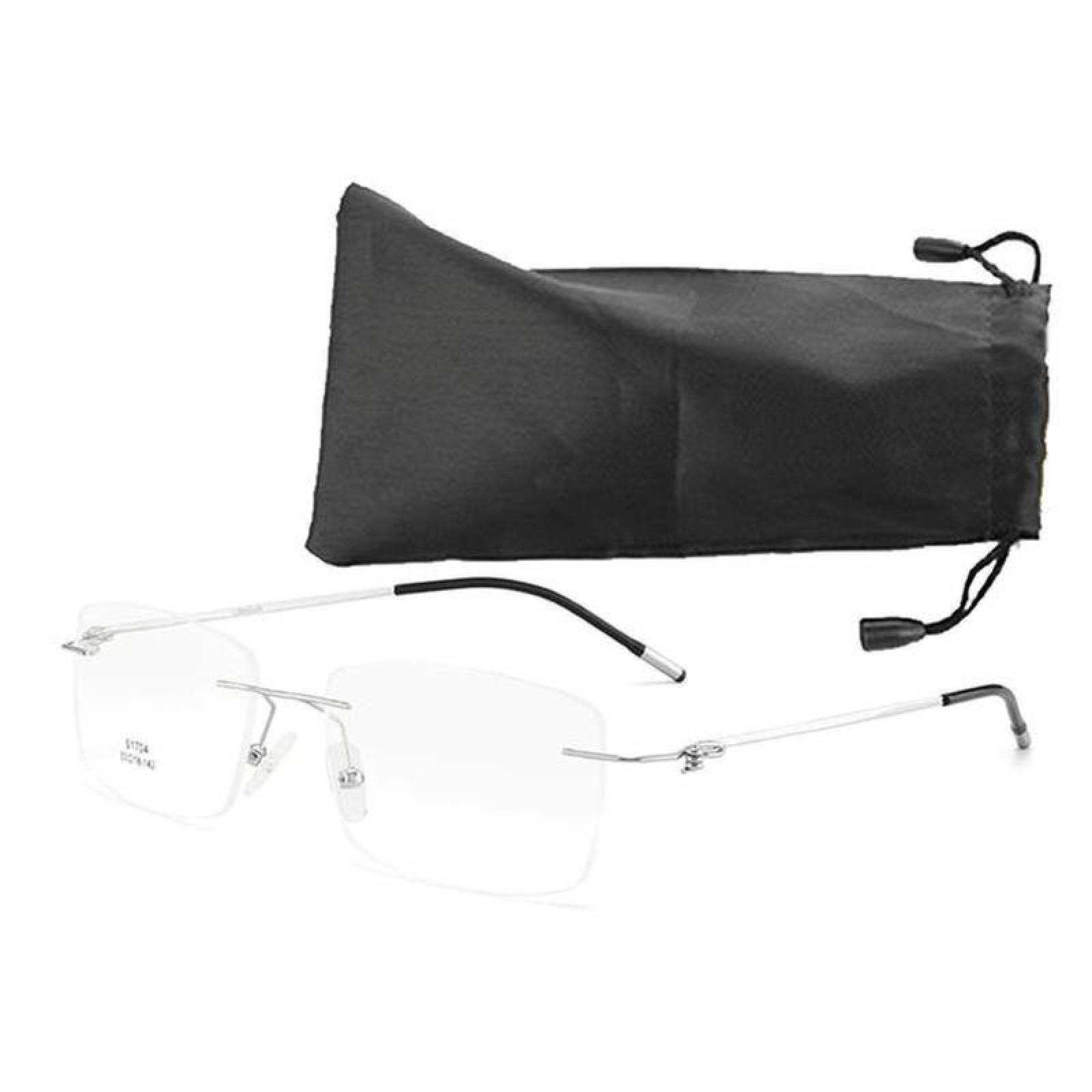 Gafas de armazón plateado MXTLR-005-2 1 Pza Marco Plata Protección UV Titanio, TitaniumLuxor