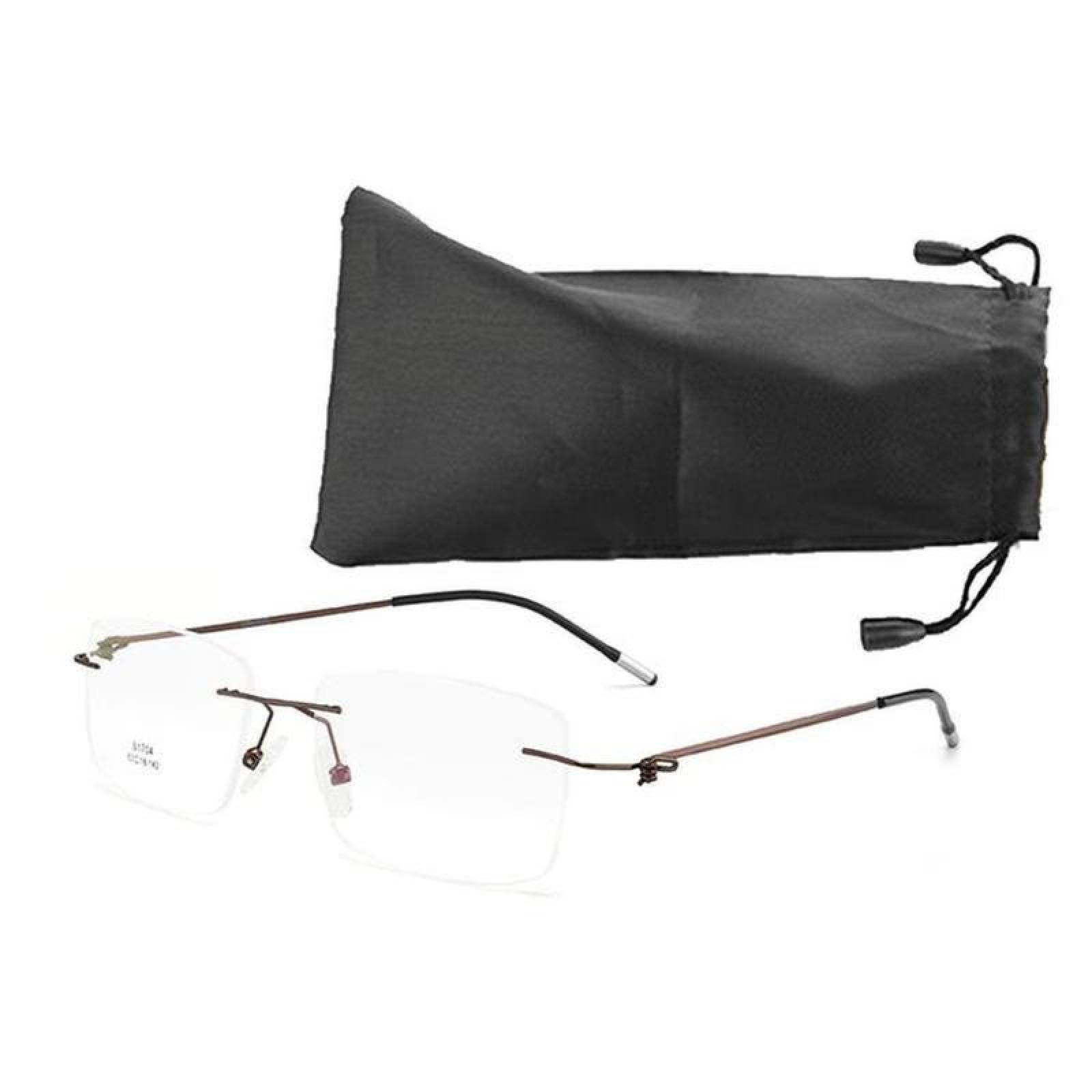 Lentes modernos MXTLR-009-2 1 Pza Marco Marrón Protección UV Titanio, TitaniumLuxor