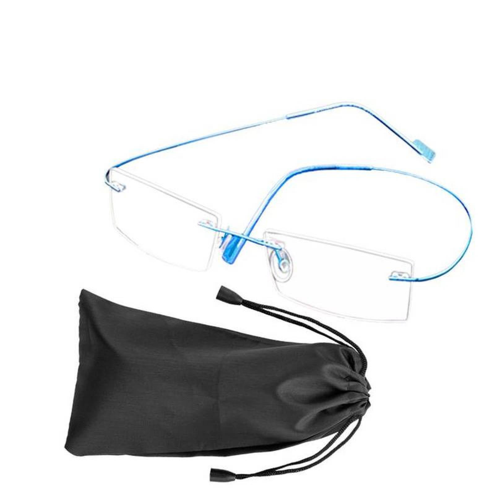 Anteojos azules MXTMG-002-1 2 Pzas Marco Negro Protección UV Titanio, TitaniumHug