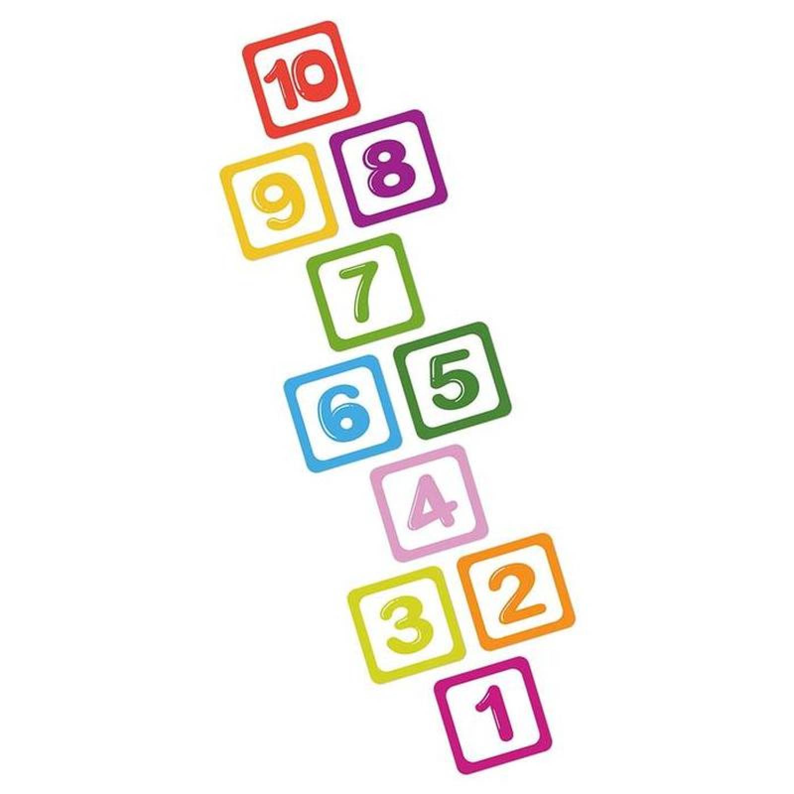 Calcomanías en Rompecabezas MXNUM-005-5 5 Juegos de Pegatinas de Números PVC Mediano Multicolor, HopNum