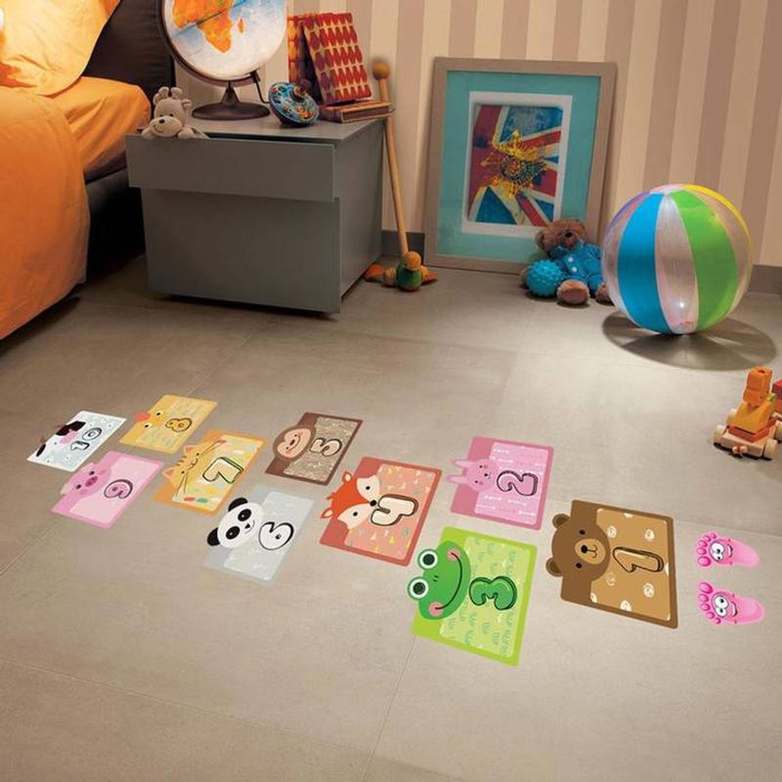 Calcomanías juegos Didacticos MXOPA-004-5 4 Juegos de Pegatinas de Animales PVC Mediano Multicolor, HopAnimal
