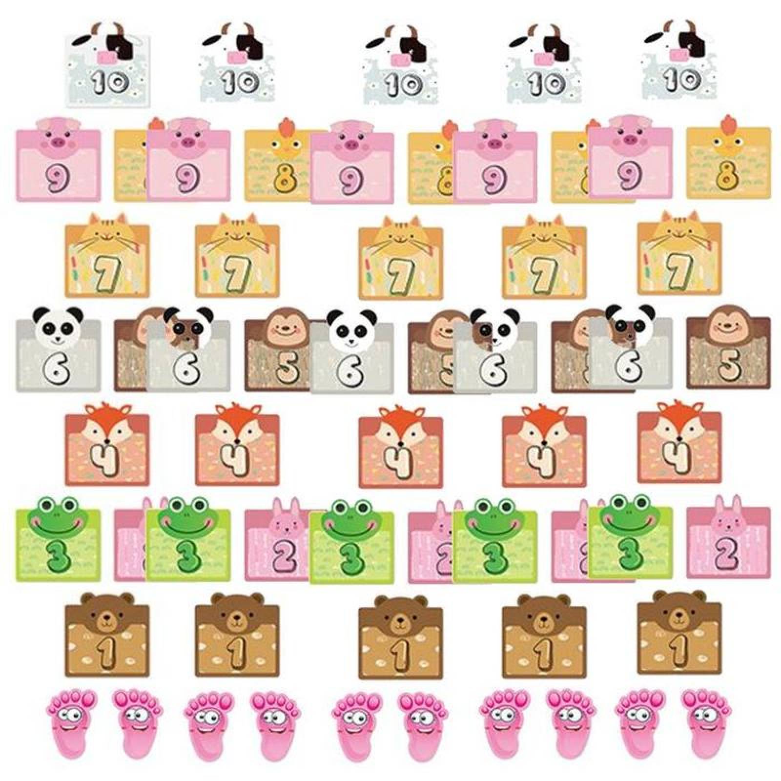 Pegatinas para Preescolar MXOPA-005-1 5 Juegos de Pegatinas de Animales PVC Mediano Multicolor, HopAnimal