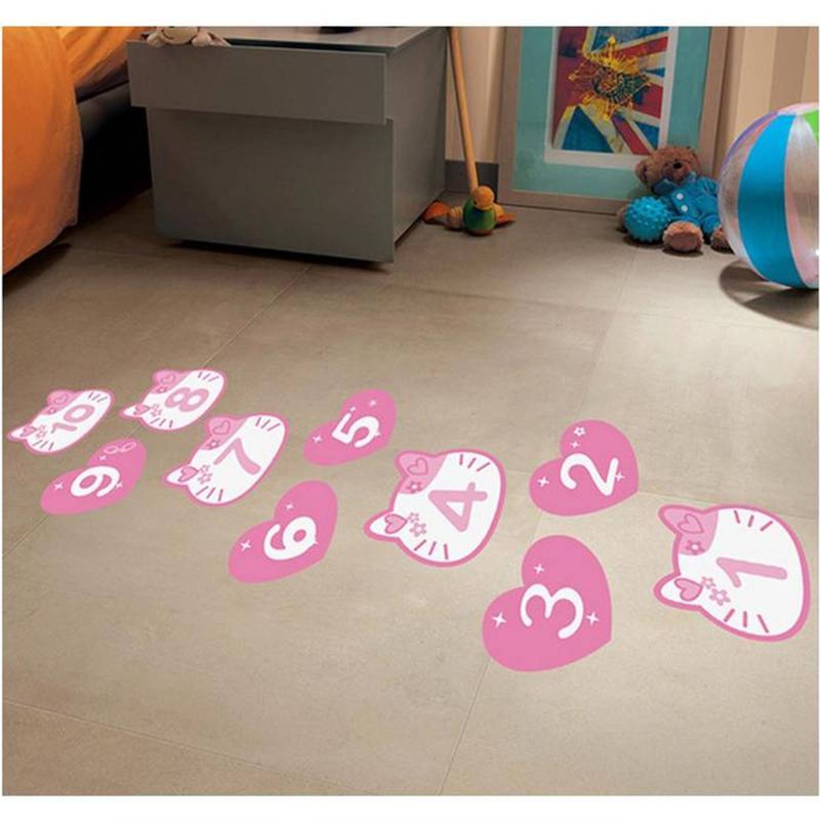 Pegatinas de Rayuela MXOPC-002-2 2 Juegos de Pegatinas de Gatitas PVC Mediano Rosa, HopCat