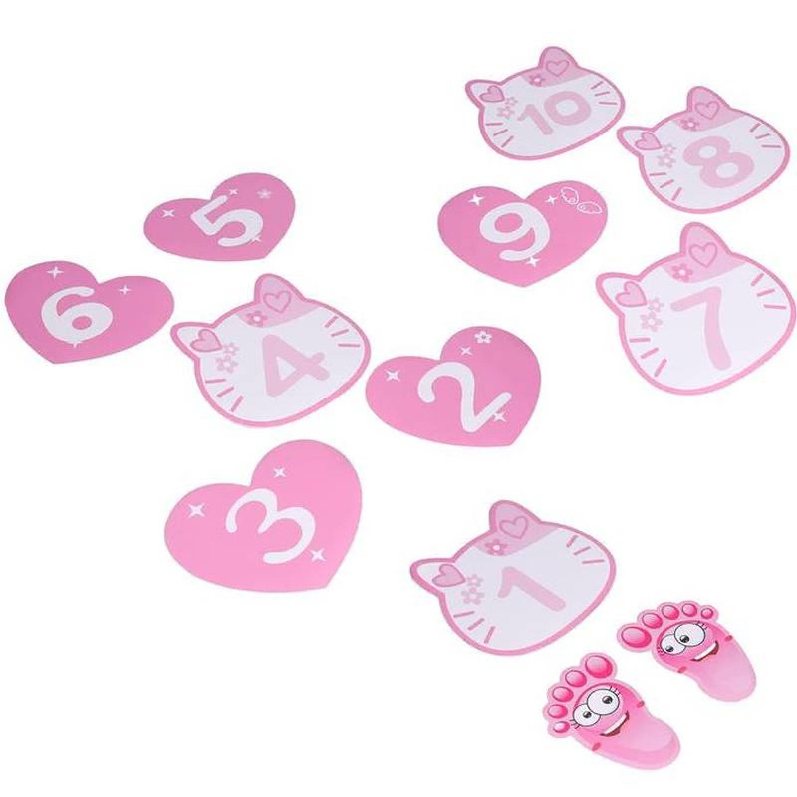 Juego de Calcomanías para Kinder MXOPC-003-6 3 Juegos de Pegatinas de Gatitas PVC Mediano Rosa, HopCat