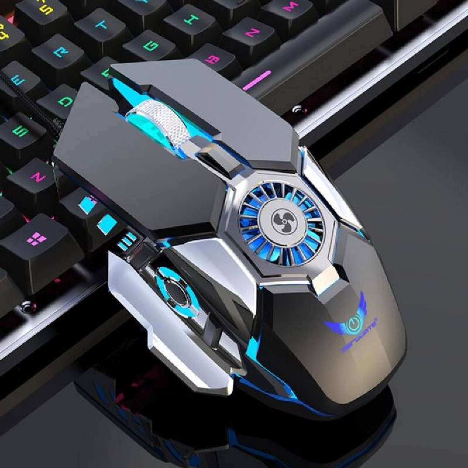 Mouse Gamer de Alta velocidad MXGAW-001-26 Tipo 7D Alámbrico Negro 7 Botones Rueda Desplazamiento Láser Óptico, GamWor