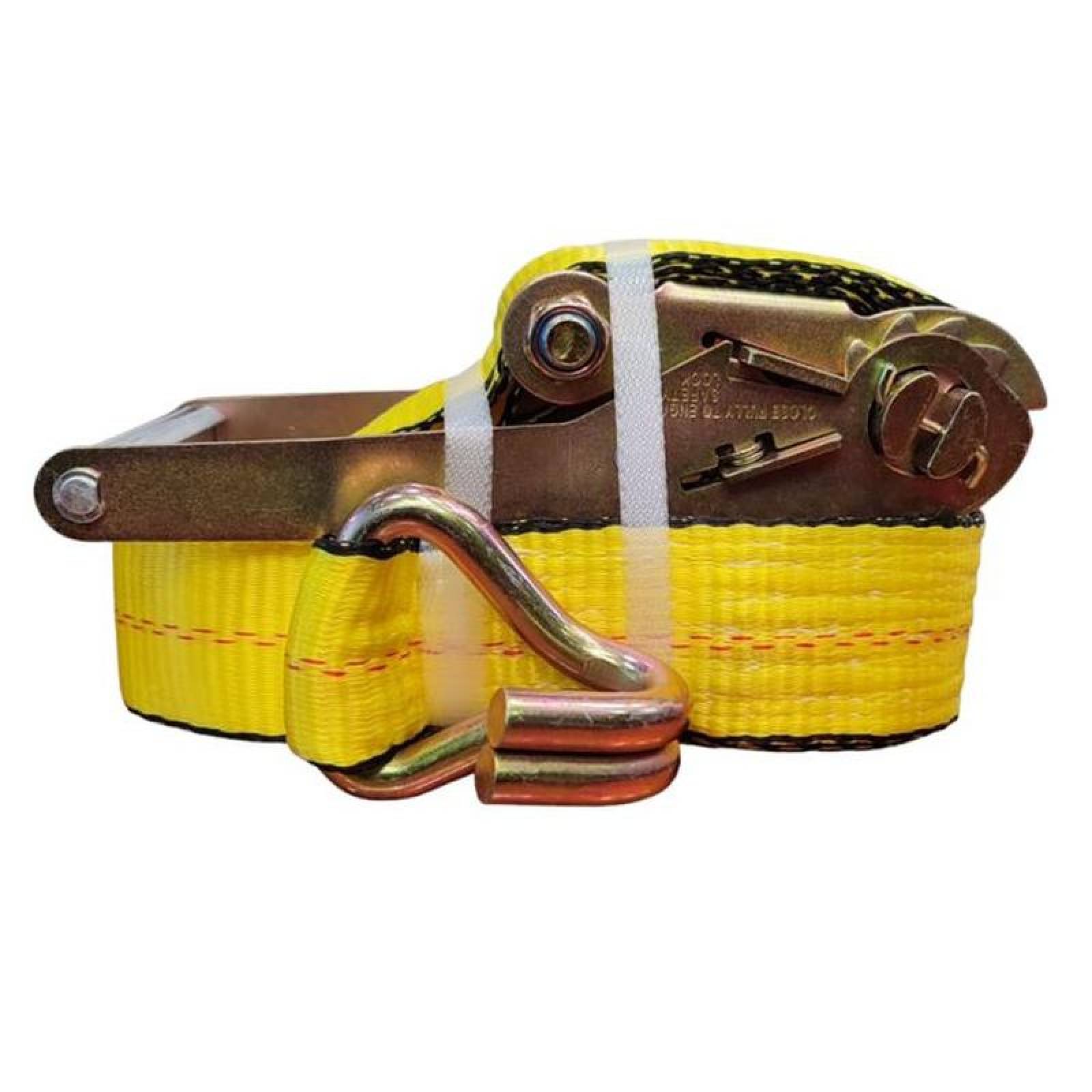 Sujetadores para Mudanza MXLSM-001-10 2" de Ancho 8,23cm de Largo Poliester Resistencia Maxima 4596Kg carga Limite de Trabajo 1512 Amarillo LassoMat