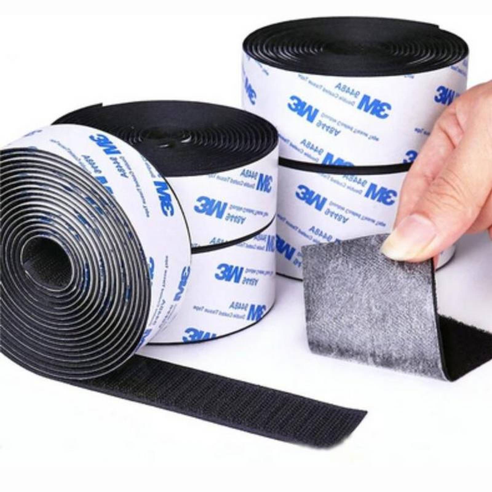 Cinta de Fijación Uso Sencillo MXVKP-006-3 1 pza 25mm 1m Blanco Cinta Velcro Hook Loop Rollo, VelkroxPro