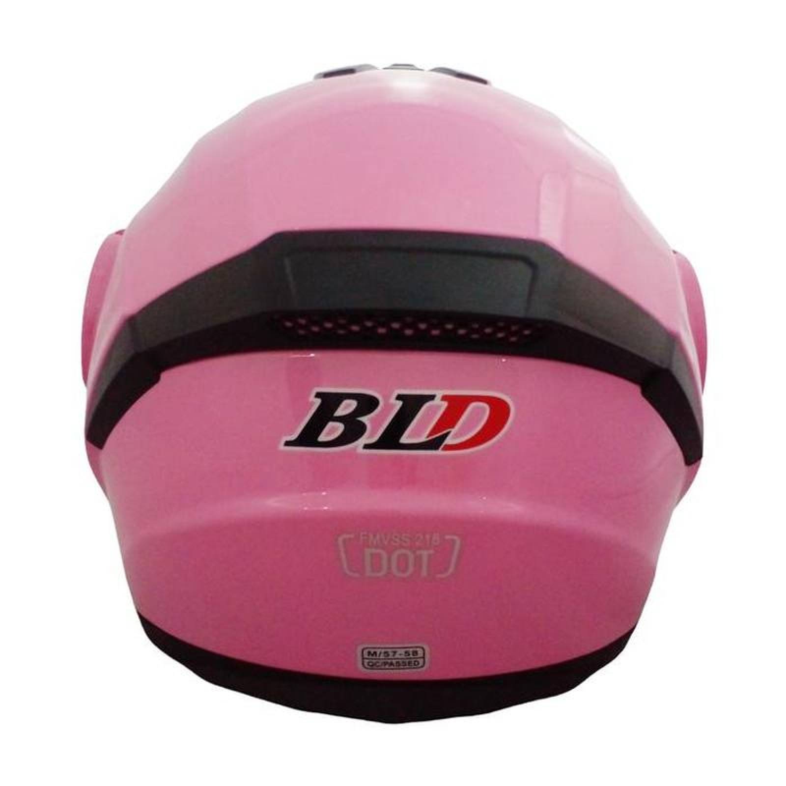 Casco Certificado DOT MXBDL-001-3 1Pza Rosa DOT Talla S Abatible Casco Motociclista BLDShinePink