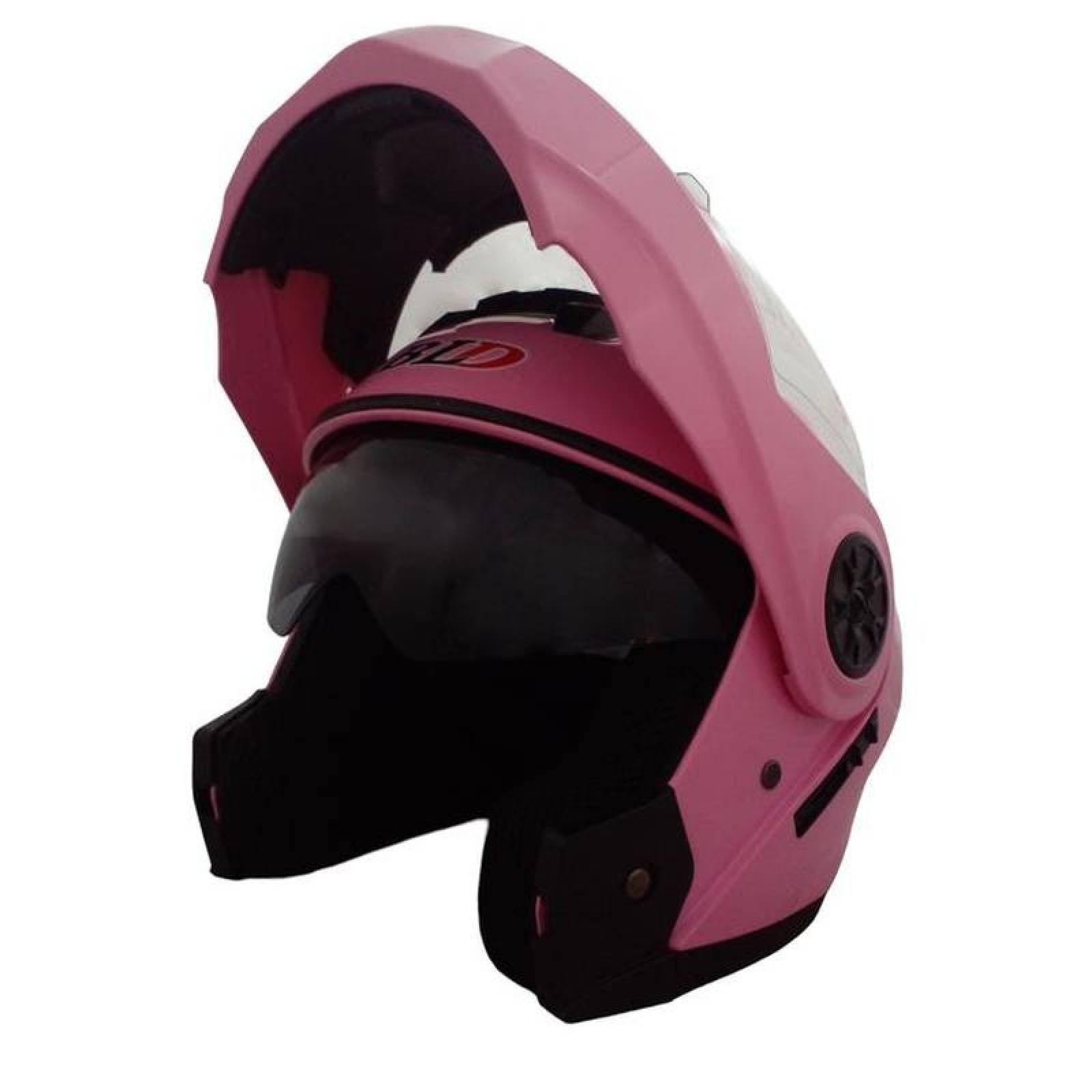 Casco Moto Viaje MXBDL-001-5 1Pza Rosa DOT Talla S Abatible Casco Motociclista BLDShinePink