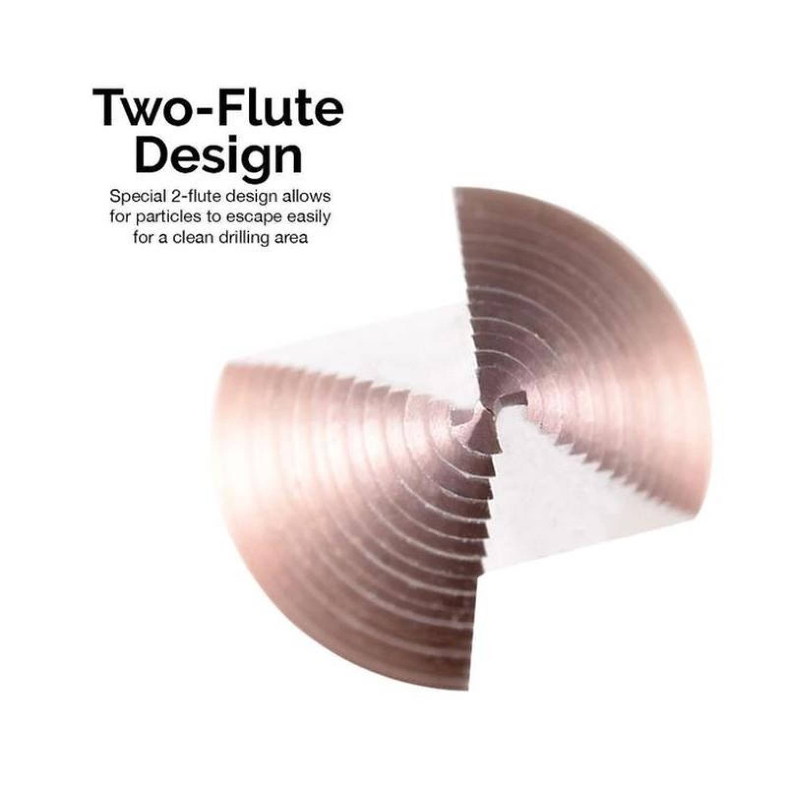 Brocas para Perforar Acero MXOPP-001-6 3pzs 1 x 4-12 1 x 4-20 1 x 4-32mm Acero Bronce Broca Cónica Escalonada Recta CopperDrill