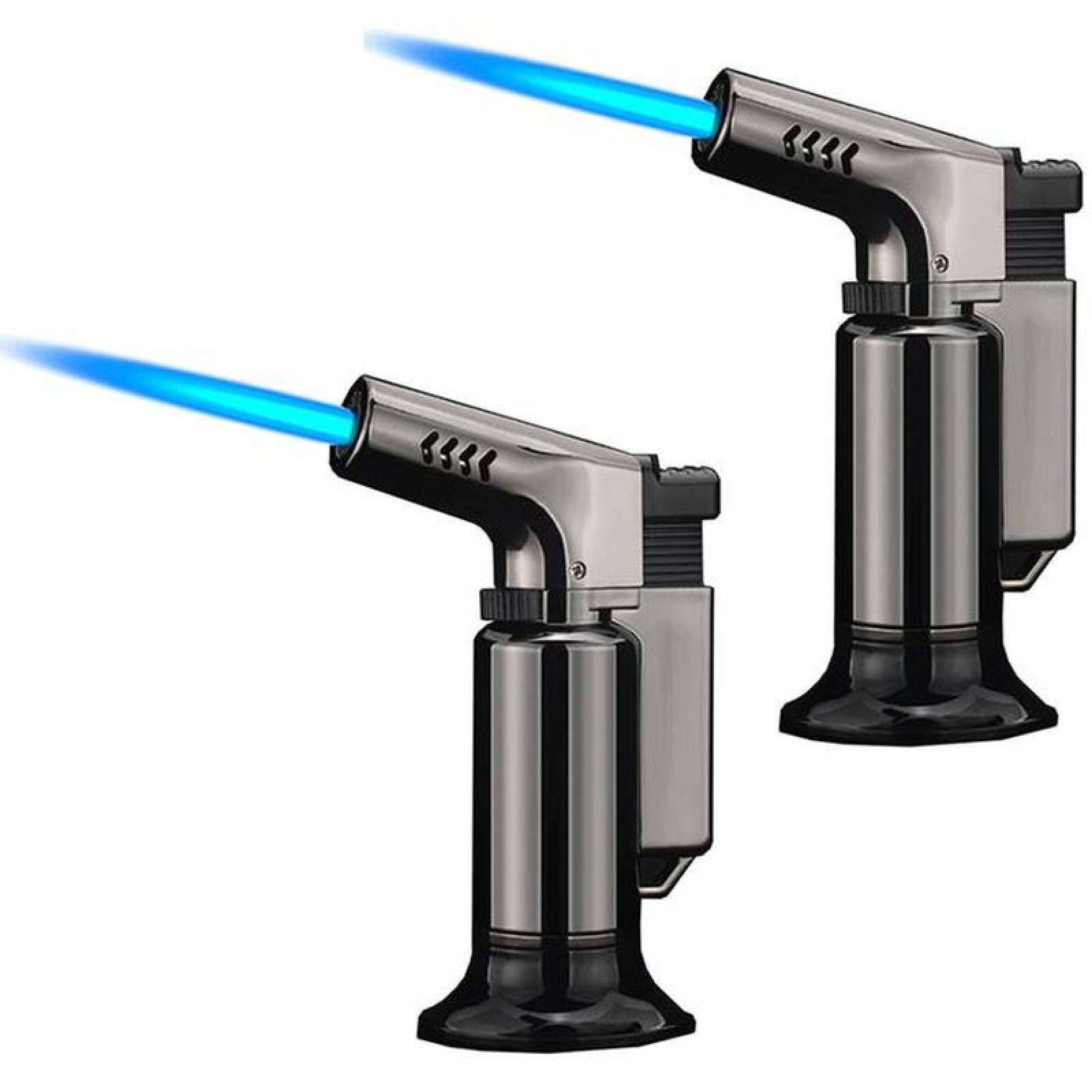 Mini Soplete de Gas Butano Estufa MXCHU-002-2 2 pzs Gris Oxford Recargable Metal Gas Butano, TorchUltra