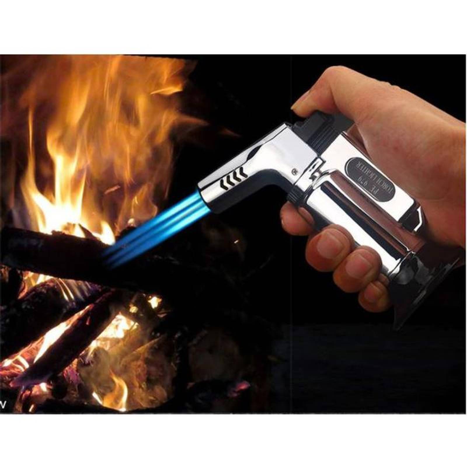 Mechero de Gas Butano Parrilla MXCHU-003-5 3 pzs Gris Oxford Recargable Metal Gas Butano, TorchUltra