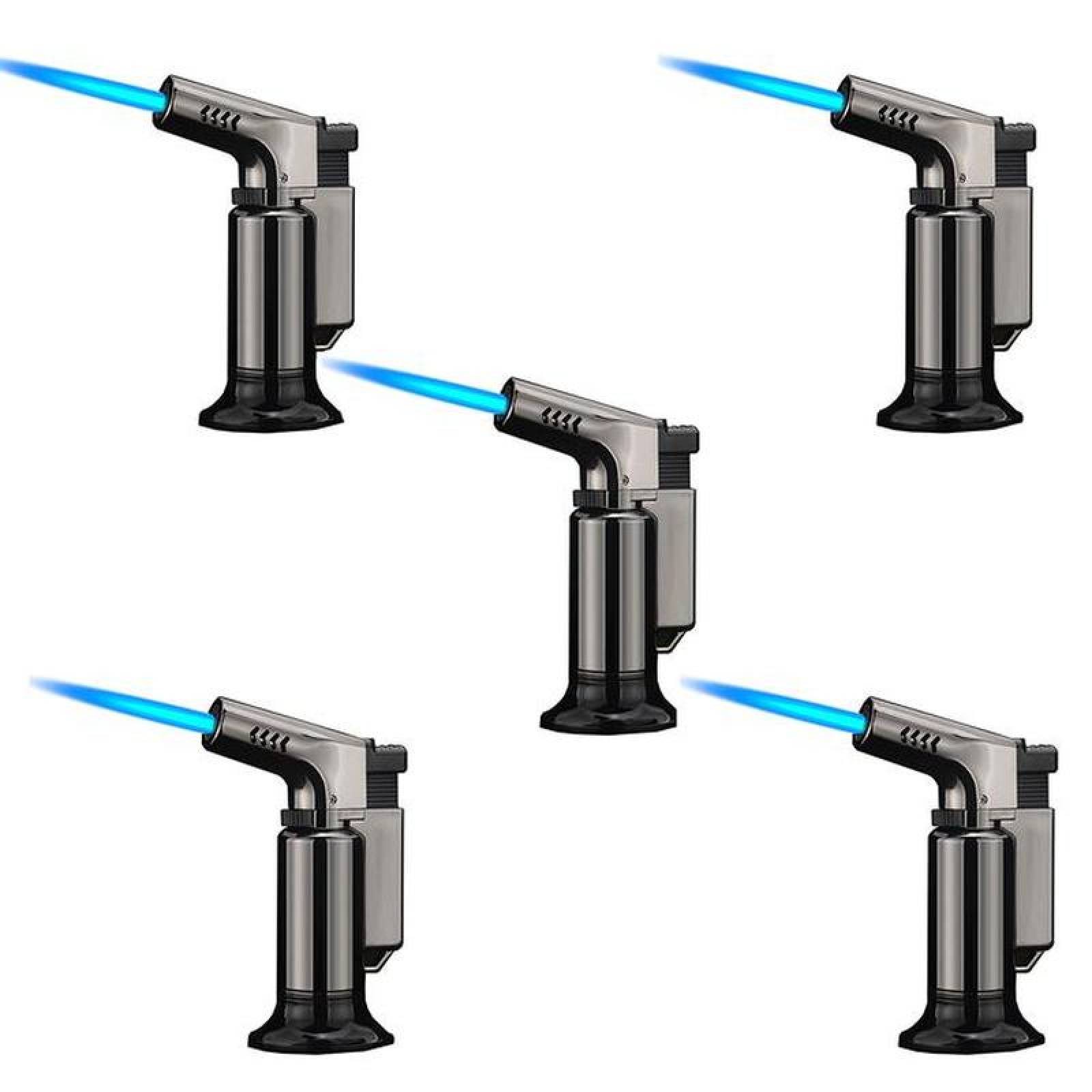 Mechero Encendedor para Velas MXCHU-005-4 5 pzs Gris Oxford Recargable Metal Gas Butano, TorchUltra