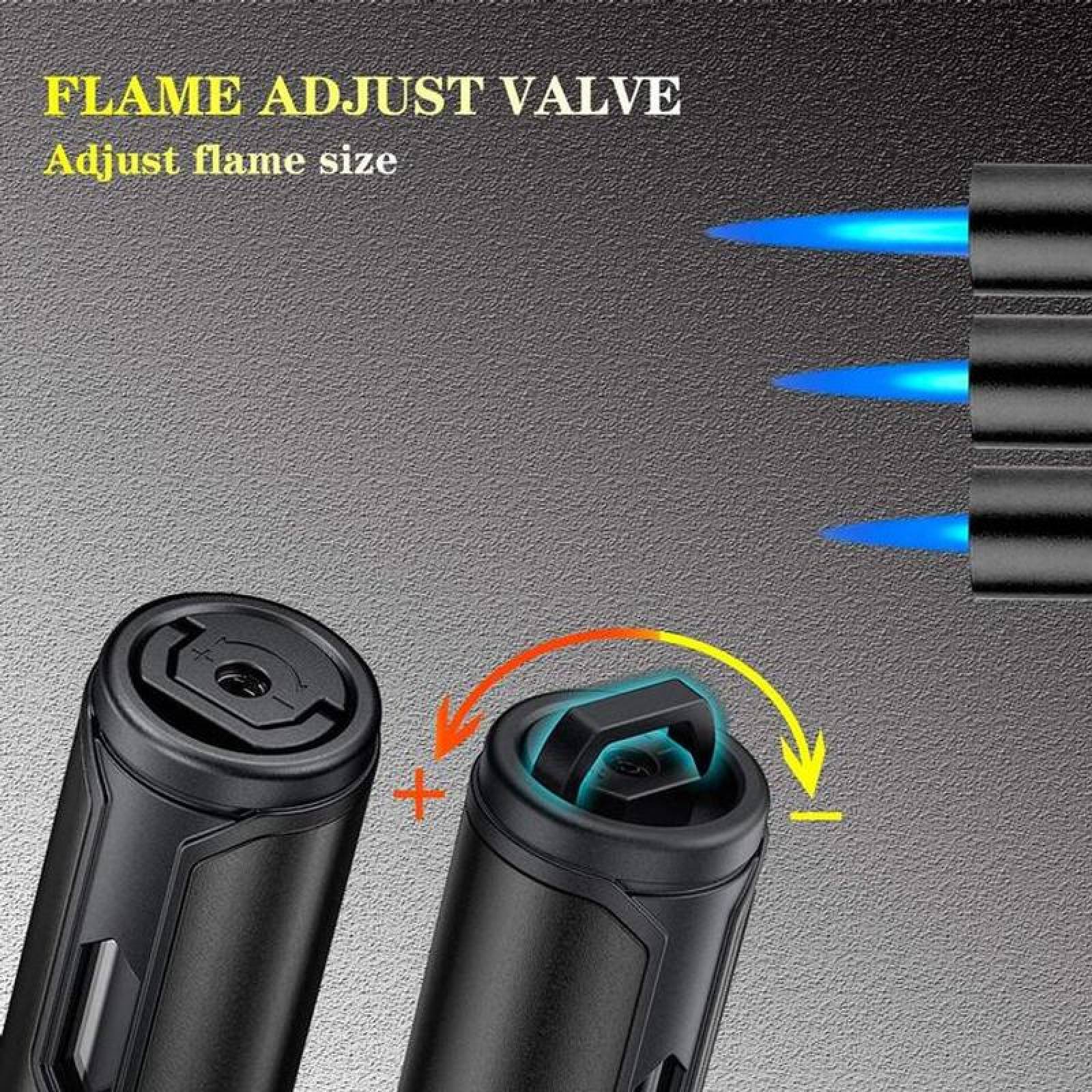 Encendedores de Exterior MXKCK-001-5 1 Pza Negro Recargable Metal Gas Butano, StickTorchBlack