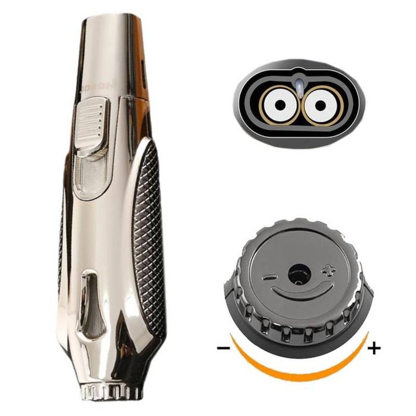 Mechero Encendedor de Gas MXOSK-001-4 1 Pza Plata Recargable Metal Gas Butano, TorchPlusSilver