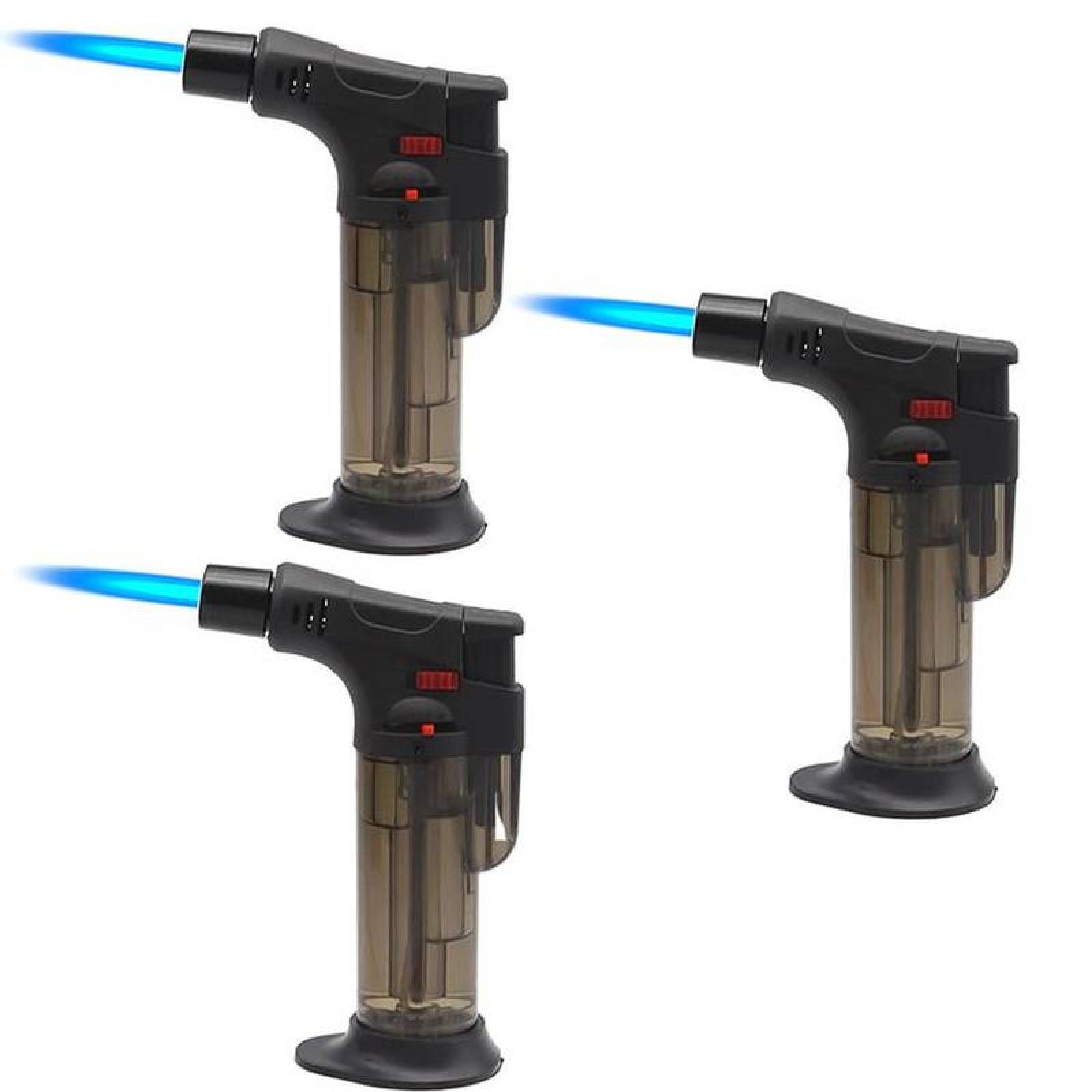 Soplete de Gas Butano para Cocina MXUHT-003 3 Pzas Negro Recargable Plástico Gas Butano, TorchPro