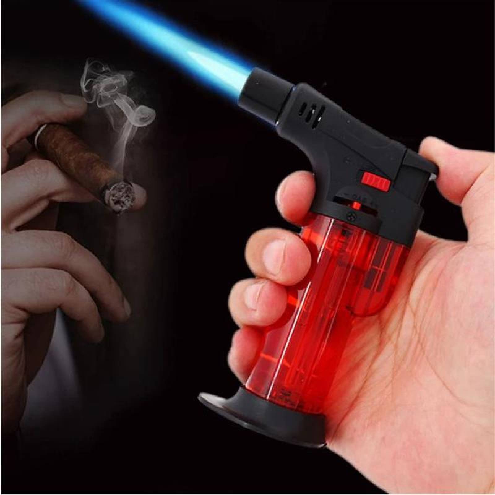 Encendedor de Gas Butano Fogatas MXUHT-009 4 Pzas Rojo Recargable Plástico Gas Butano, TorchPro