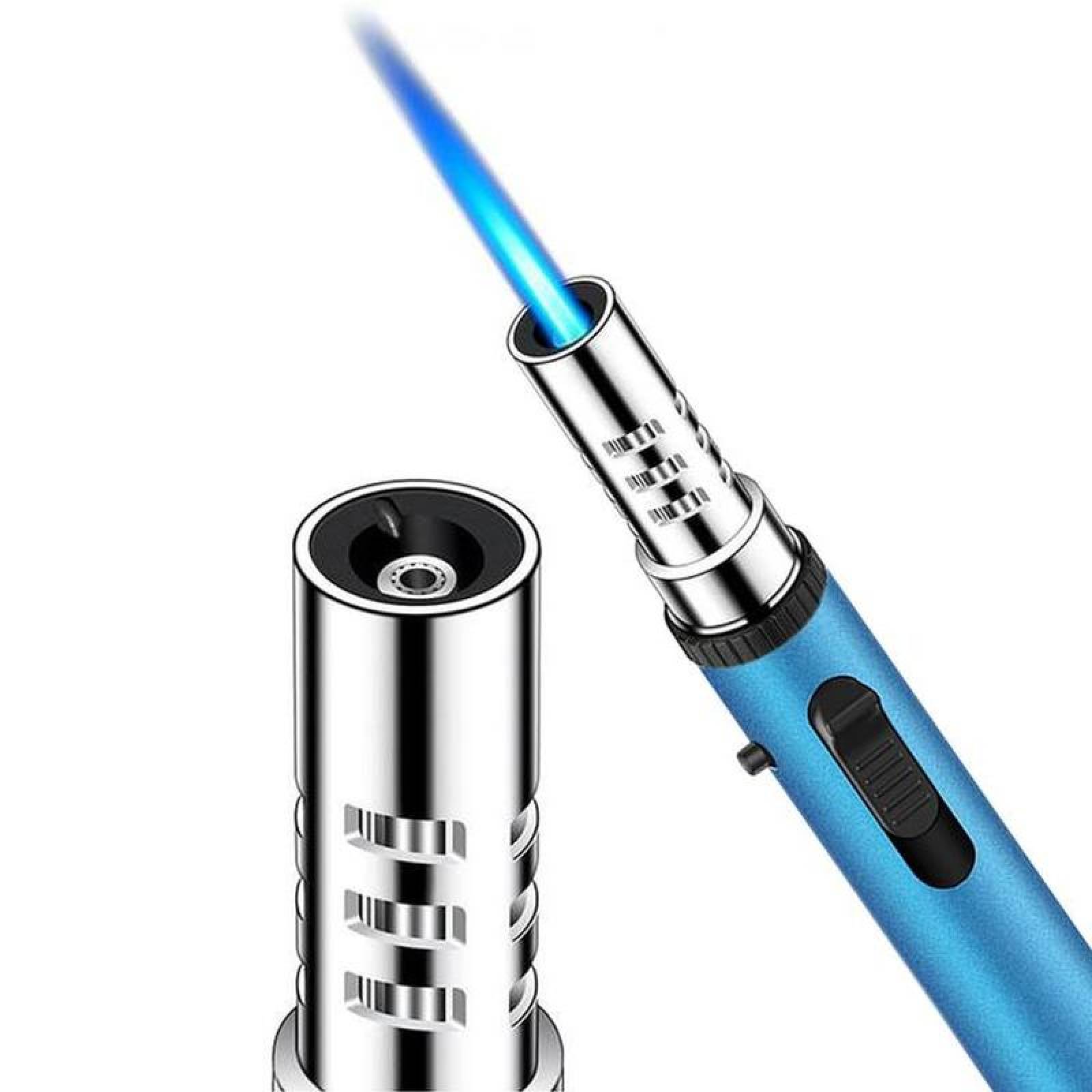 Encendedor Tipo Soplete Seguro MXULB-002-3 2 Pzas Azul Recargable Metal Gas Butano, UltraTorchBlue