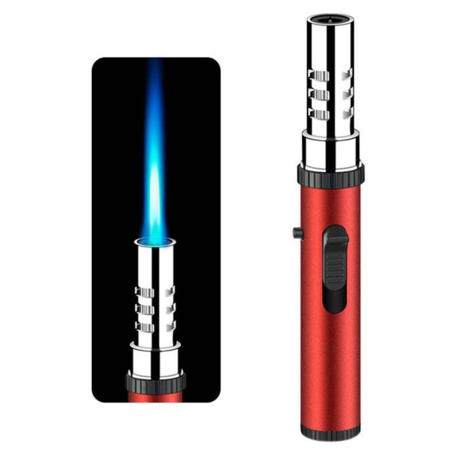 Encendedor Compacto Resistente MXURC-001-4 1 Pza Rojo Recargable Metal Gas Butano, UltraTorchRed