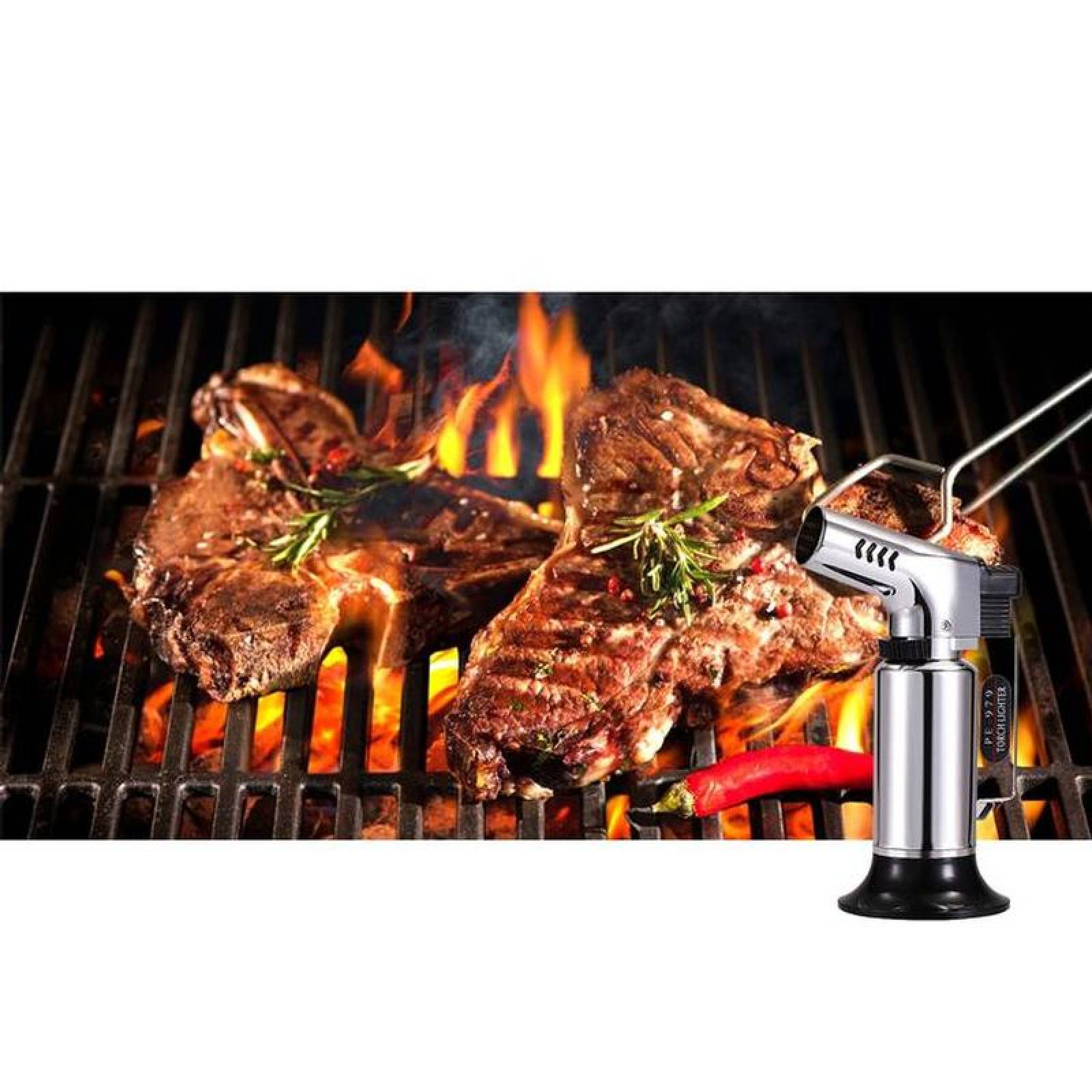 Encendedor Tipo Soplete Seguro MXUTV-001-3 1 Pza Plata Recargable Metal Gas Butano, TorchUltraSilver