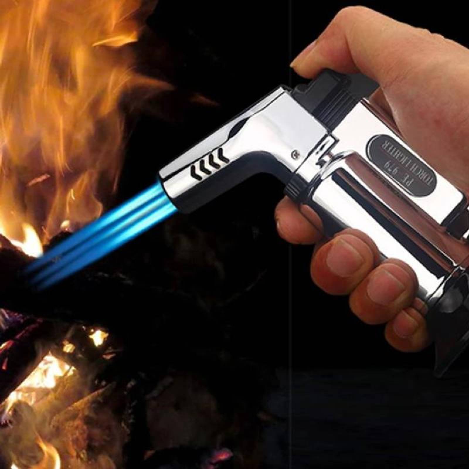 Antorcha de Gas Butano MXUTV-002-3 2 Pzas Plata Recargable Metal Gas Butano, TorchUltraSilver