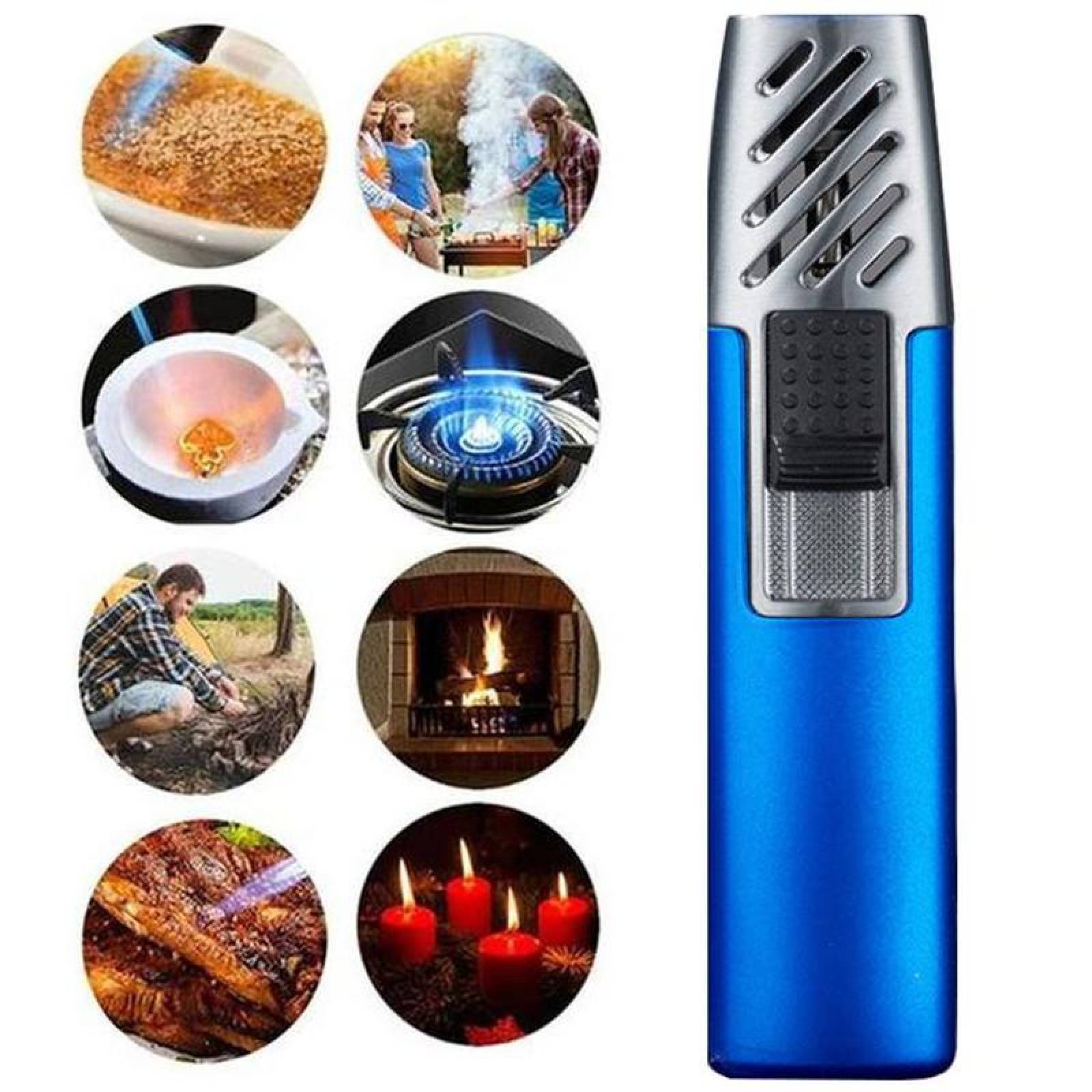 Mecheros de Gas Multifuncional MXYBE-001-1 1 Pza Azul Recargable Metal Gas Butano, TorchyBlue
