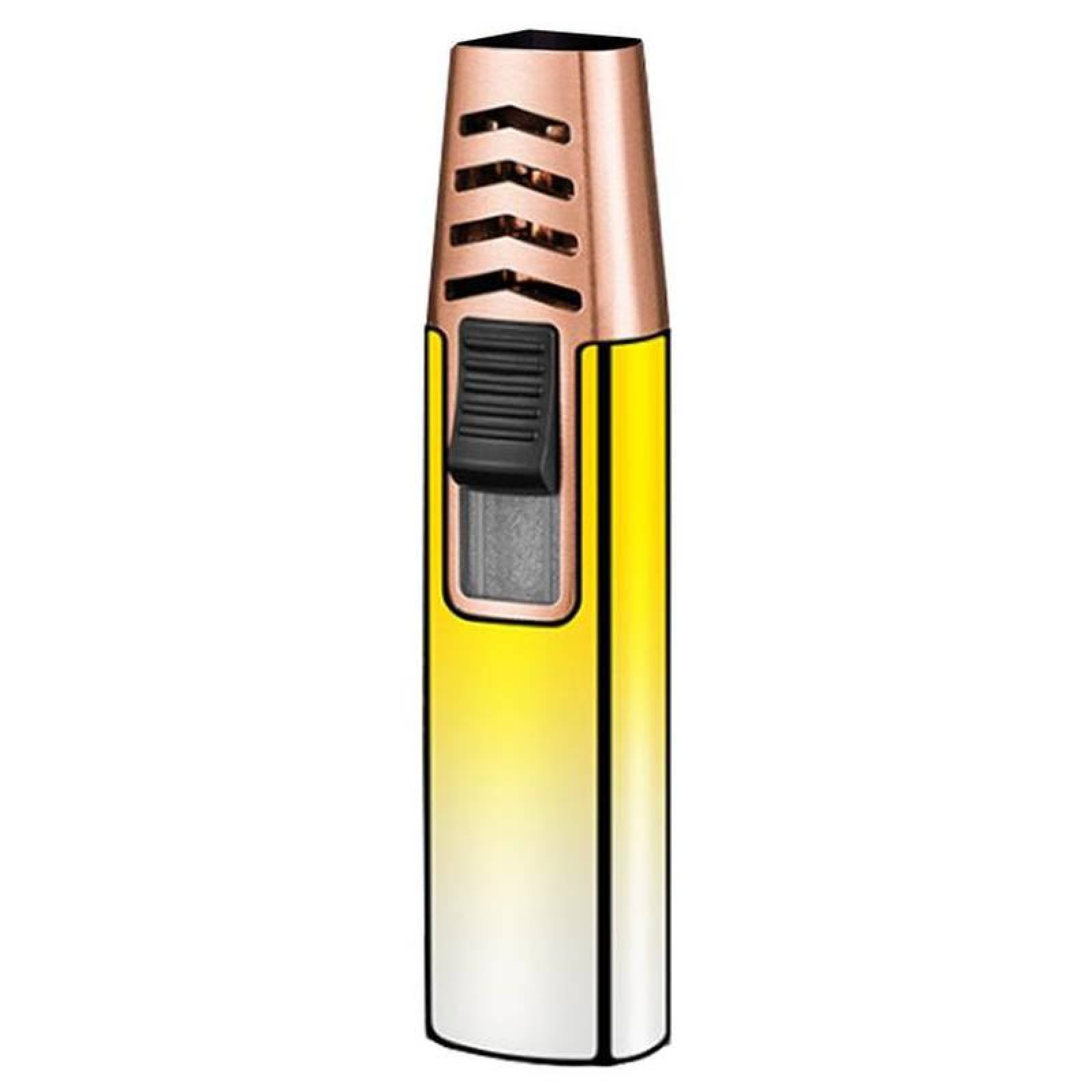 Mechero Encendedor Multifuncional MXYLW-004-3 4 Pzas AmarilloPlata Recargable Metal Gas Butano, ColorTorchYellow
