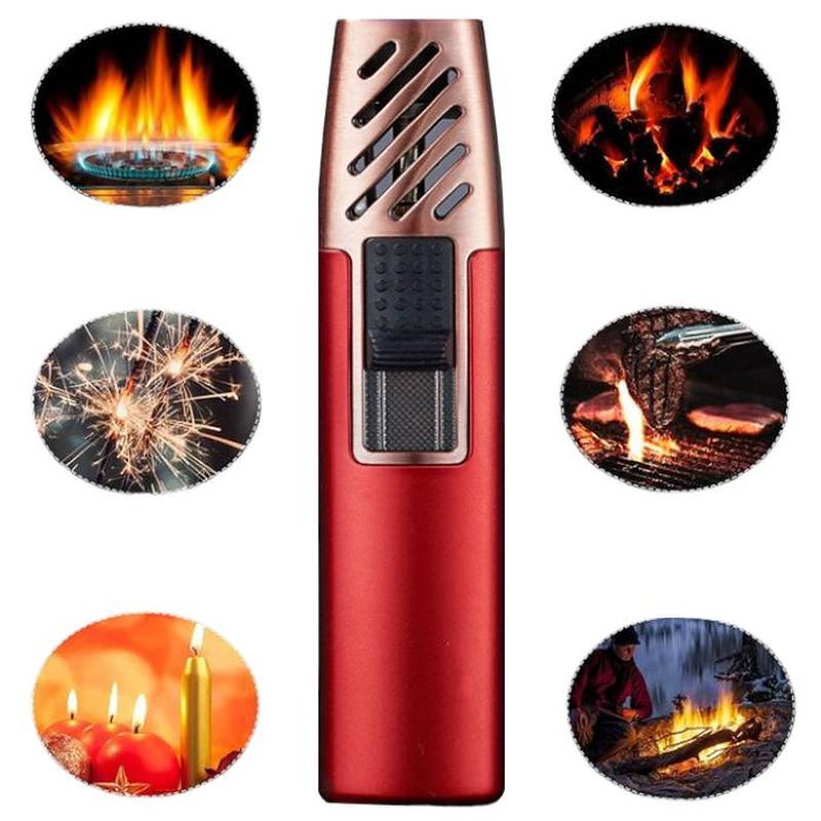 Encendedor Compacto Rellenable MXYRD-001-3 1 Pza Red Recargable Metal Gas Butano, TorchyRed