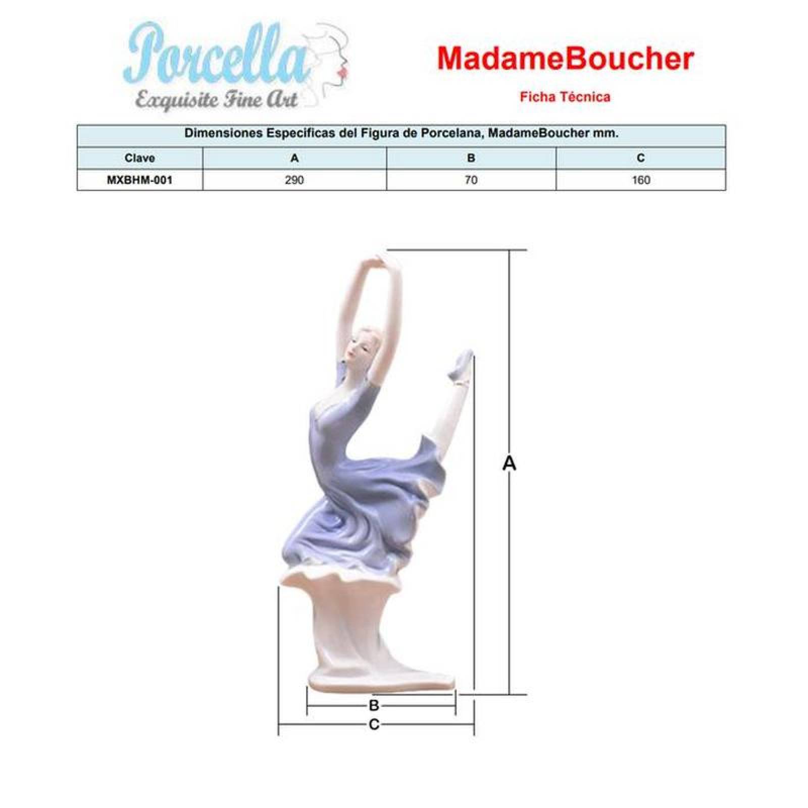 Figura cerámica Española MXBHM-002-5 2pzas 12x30x12cm Frente x Alto x Fondo Porcelana Artesanal MadameBoucher