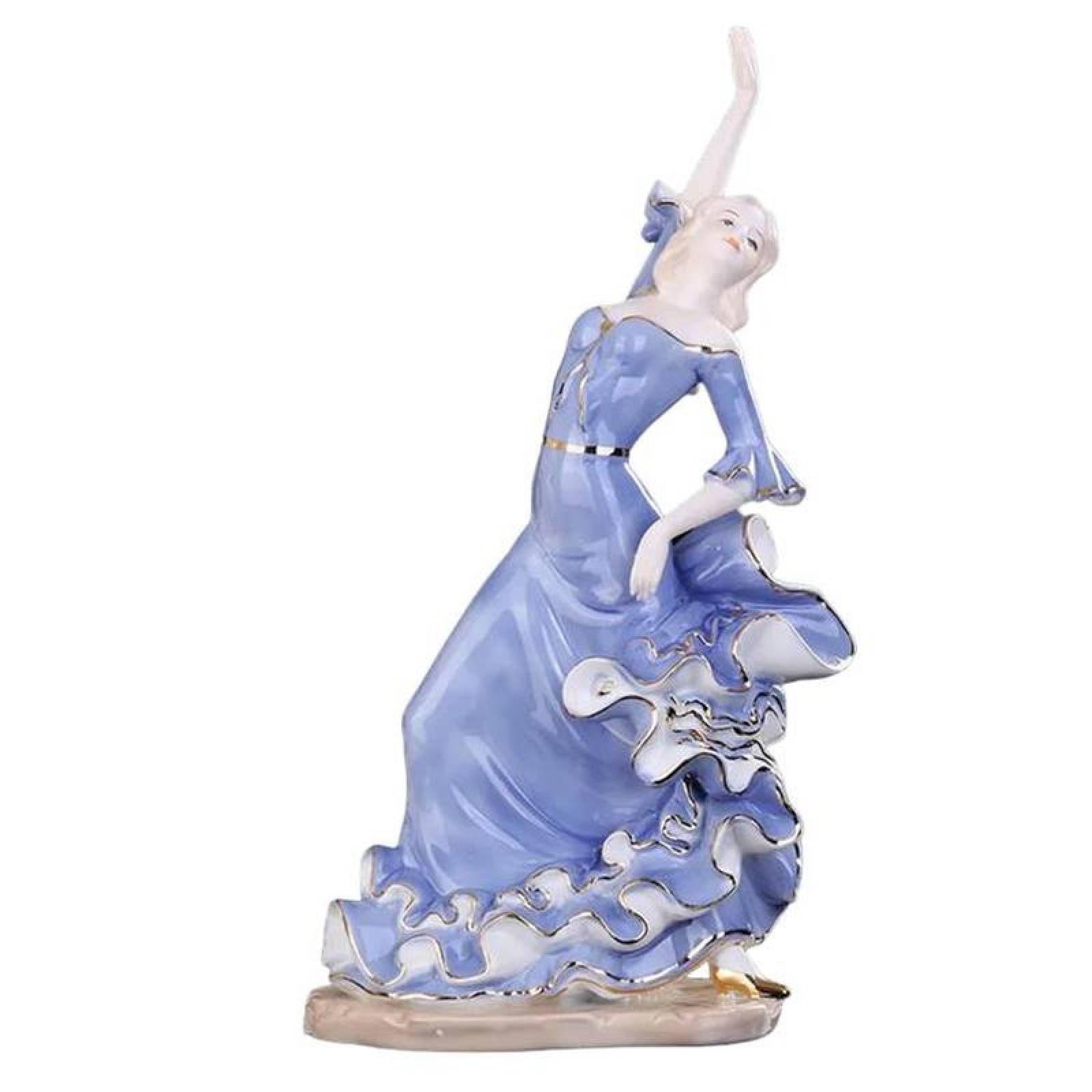Figura Hecha a Mano Porcelana mujer MXMCB-001-5 1pza 18x34x12cm Frente x Alto x Fondo Porcelana Artesanal MadameBlanc