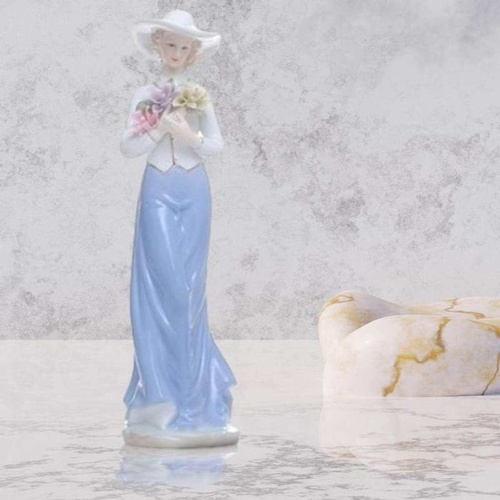 Cerámica de mujer artesana MXMVG-001-5 1pza 12x30x12cm Frente x Alto x Fondo Porcelana Artesanal MadameMoreau