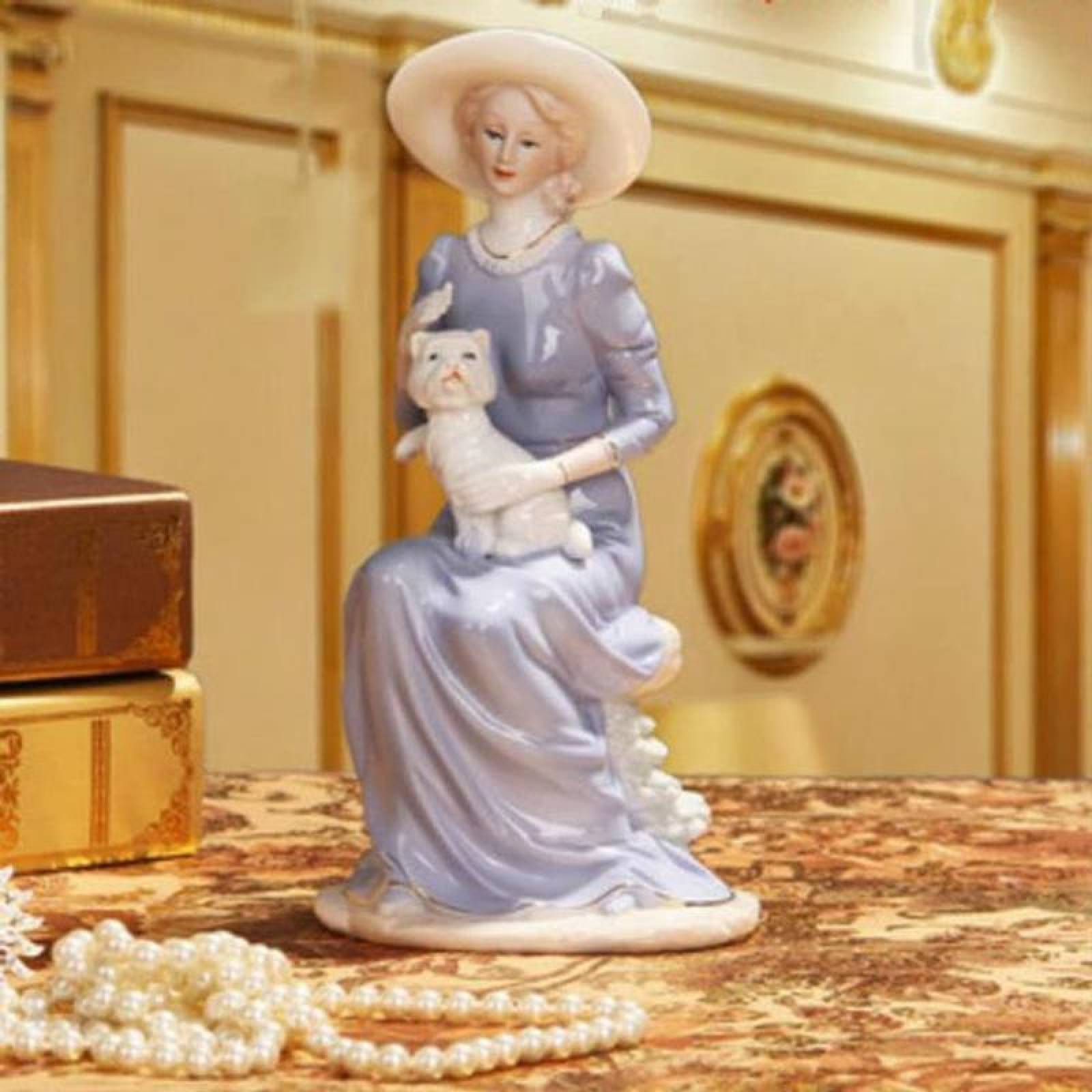 Figura cerámica única MXMYU-001-11 1pza 12x24x12cm Frente x Alto x Fondo Porcelana Artesanal MadameLefebvre