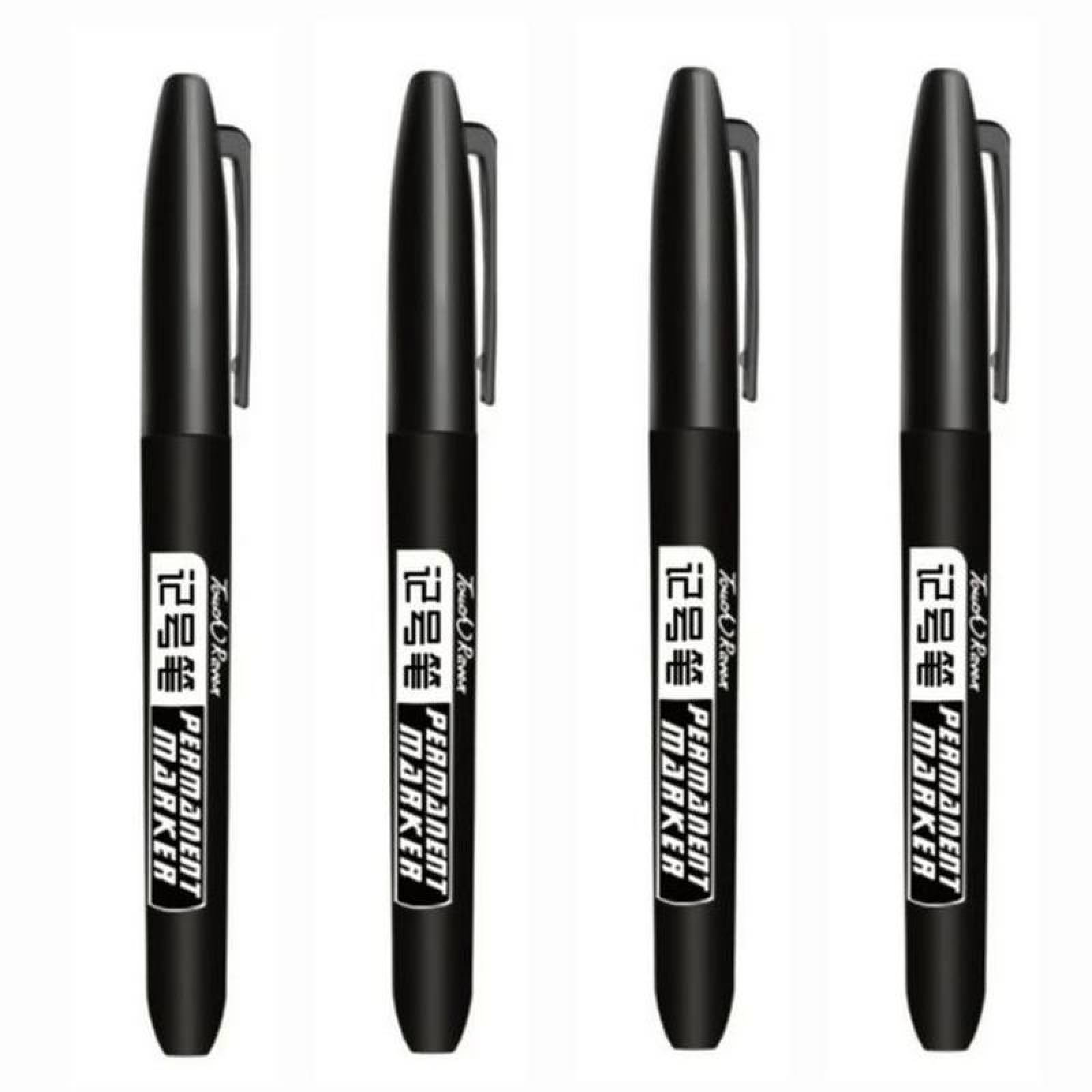 Plumón Contra Agua MXSDB-004-1 4 Pzas, Negro Marcador Permanente Punta redonda mediana, StandingBlack