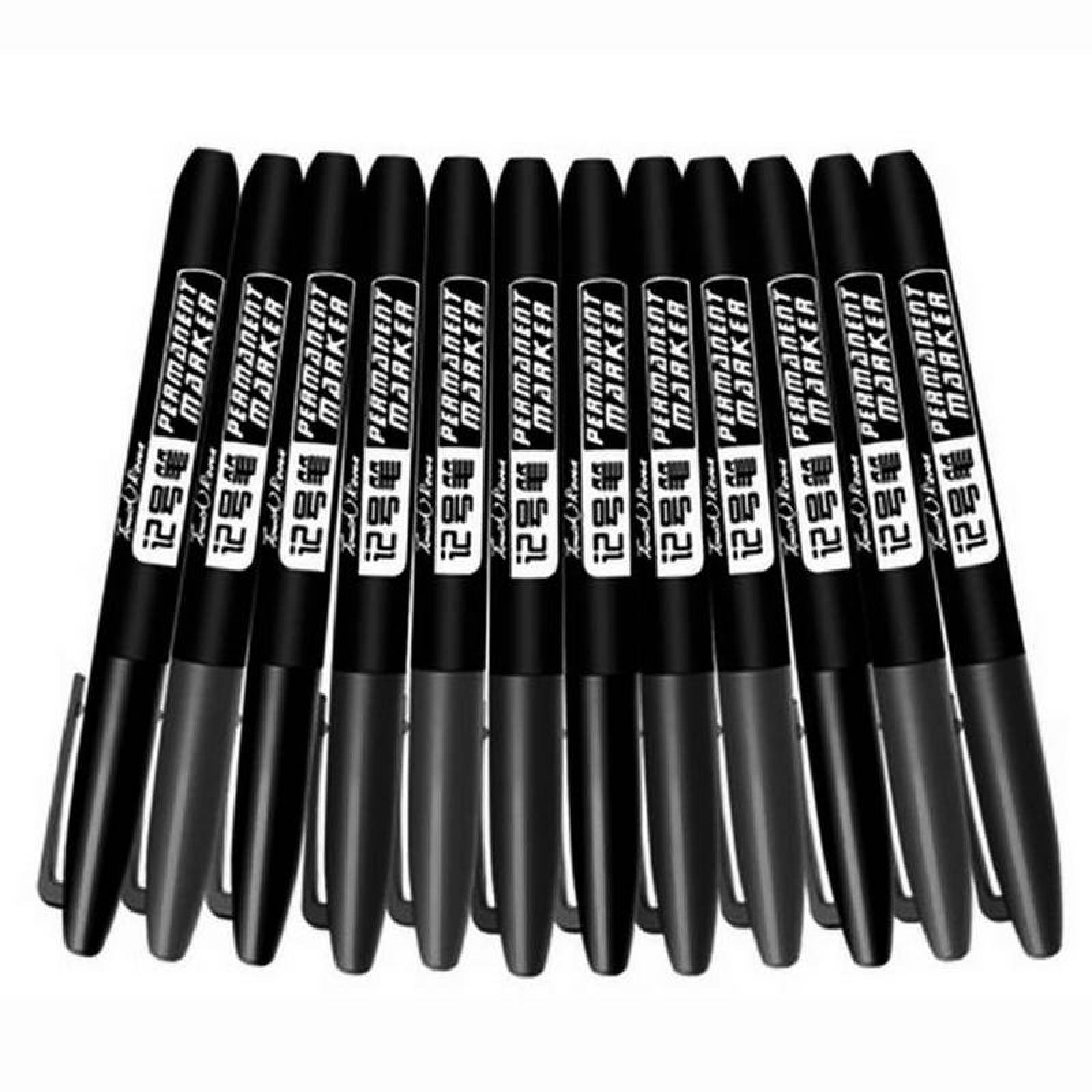 Plumón Contra Agua MXSDB-004-1 4 Pzas, Negro Marcador Permanente Punta redonda mediana, StandingBlack