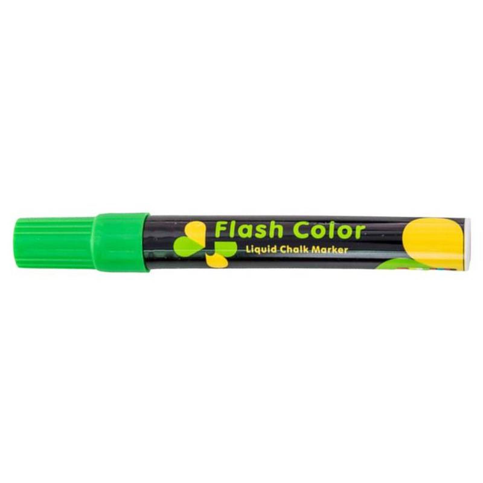 Plumones para Vidrio Borrables MXMQG-001-1 1 Pza Verde Neon Marcador para Pizarrón Punta redonda mediana, ChalkyGreen