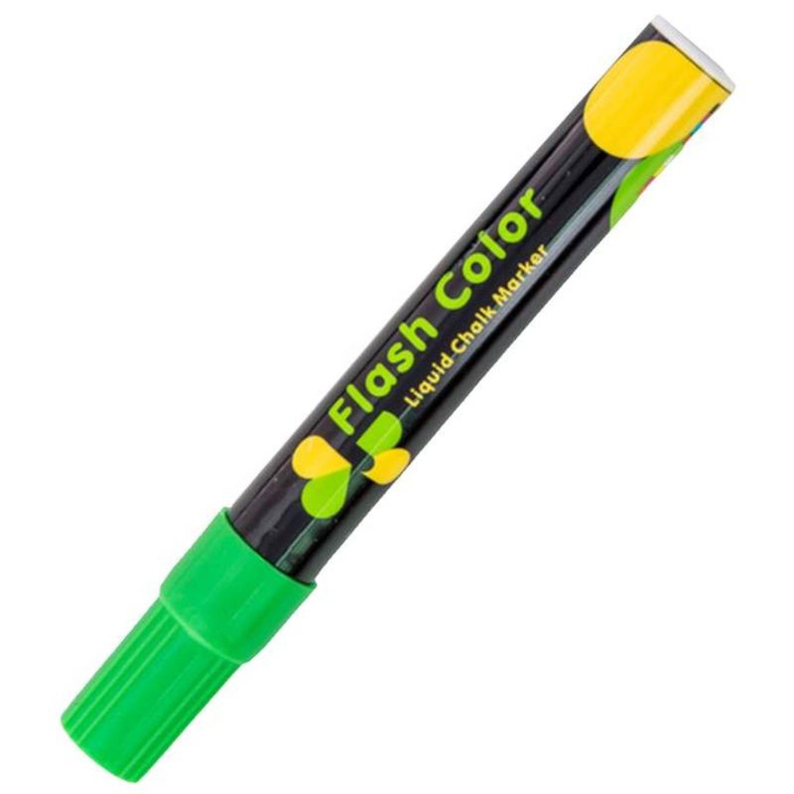 Plumones para Vidrio Borrables MXMQG-001-1 1 Pza Verde Neon Marcador para Pizarrón Punta redonda mediana, ChalkyGreen