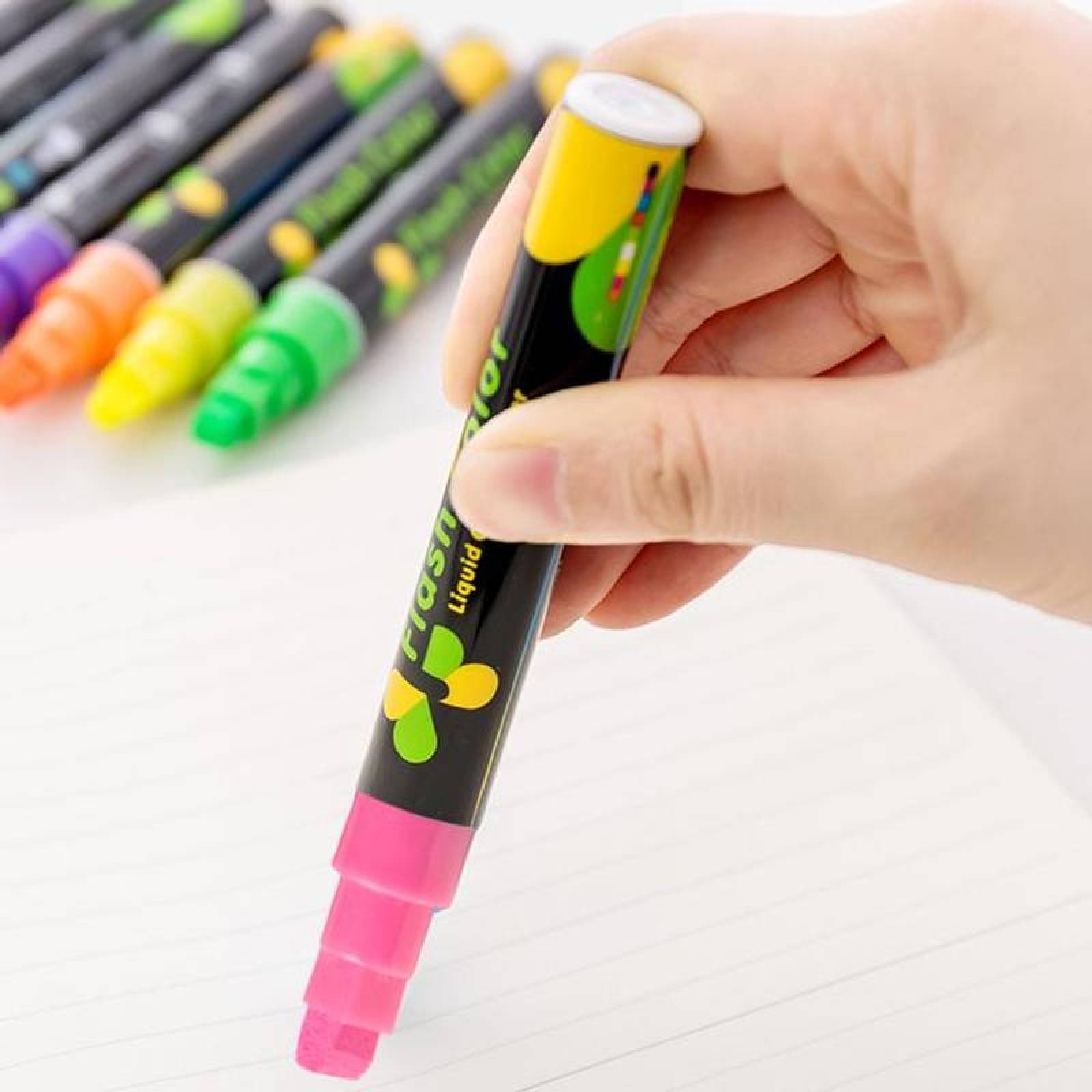 Marcador Plumon Rosa MXMQK-001-5 1 Pza Rosa Neon Marcador para Pizarrón Punta redonda mediana, ChalkyPink