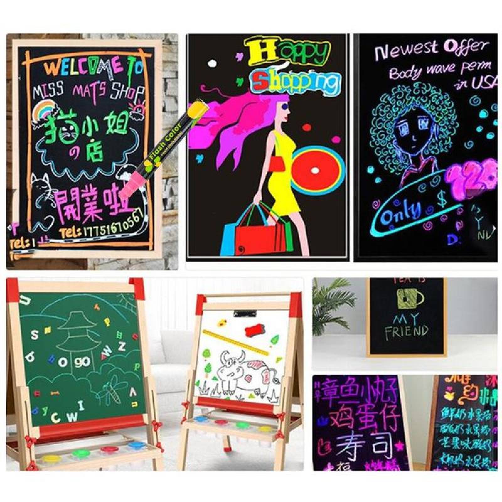 Marcador Plumon Rosa MXMQK-001-5 1 Pza Rosa Neon Marcador para Pizarrón Punta redonda mediana, ChalkyPink