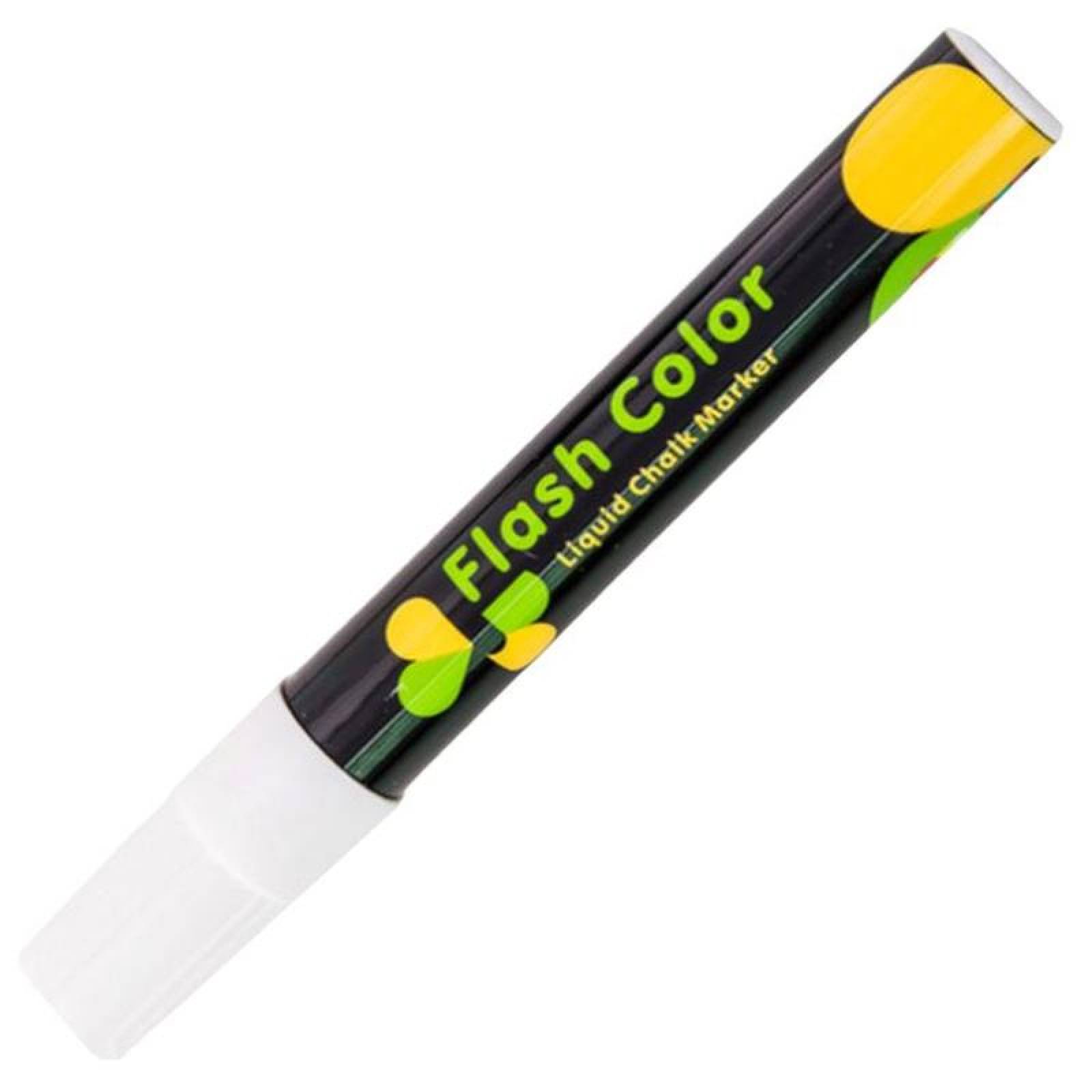 Plumones Colores Neon MXMQW-005-2 5 Pzas Blanco Neon Marcador para Pizarrón Punta redonda mediana, ChalkyWhite