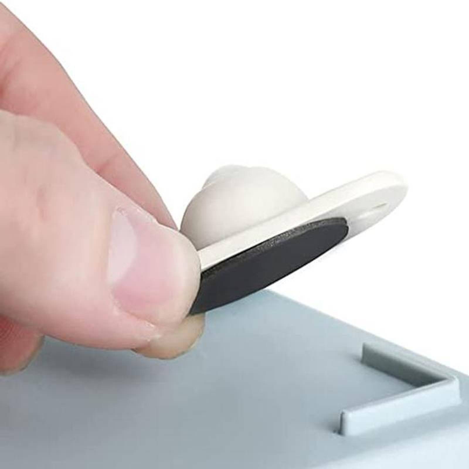 Ruedas para mesas MXRHZ-003-5 6 pzs Blanco 45x14x28mm PlásticoMetal Base Rueda Giratoria Adherible FurniBall