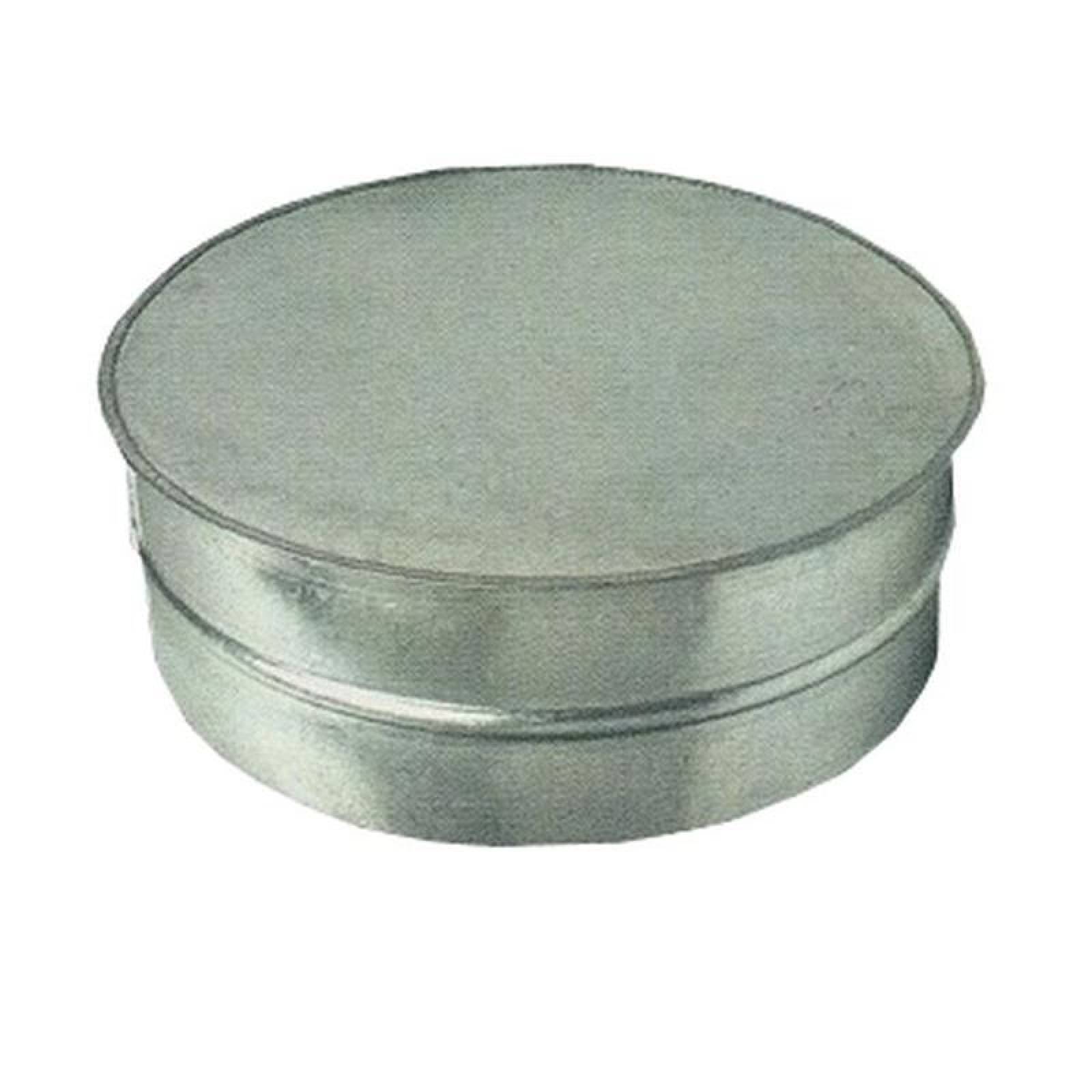 Tapa para Ducto Redondo MXRTA-001 4" Diámetro Reforzado Galvanizado C,24 Niple RedoTapa