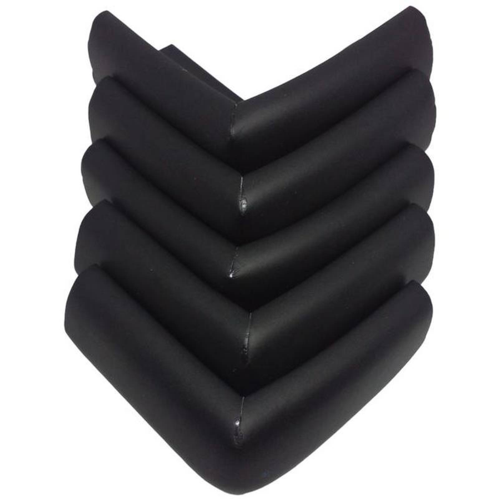Protector de filos muebles MXBCC-005-2 5pzas 6x6x2,5cm Negro Tipo L Protector Espuma suave ProtekBlack