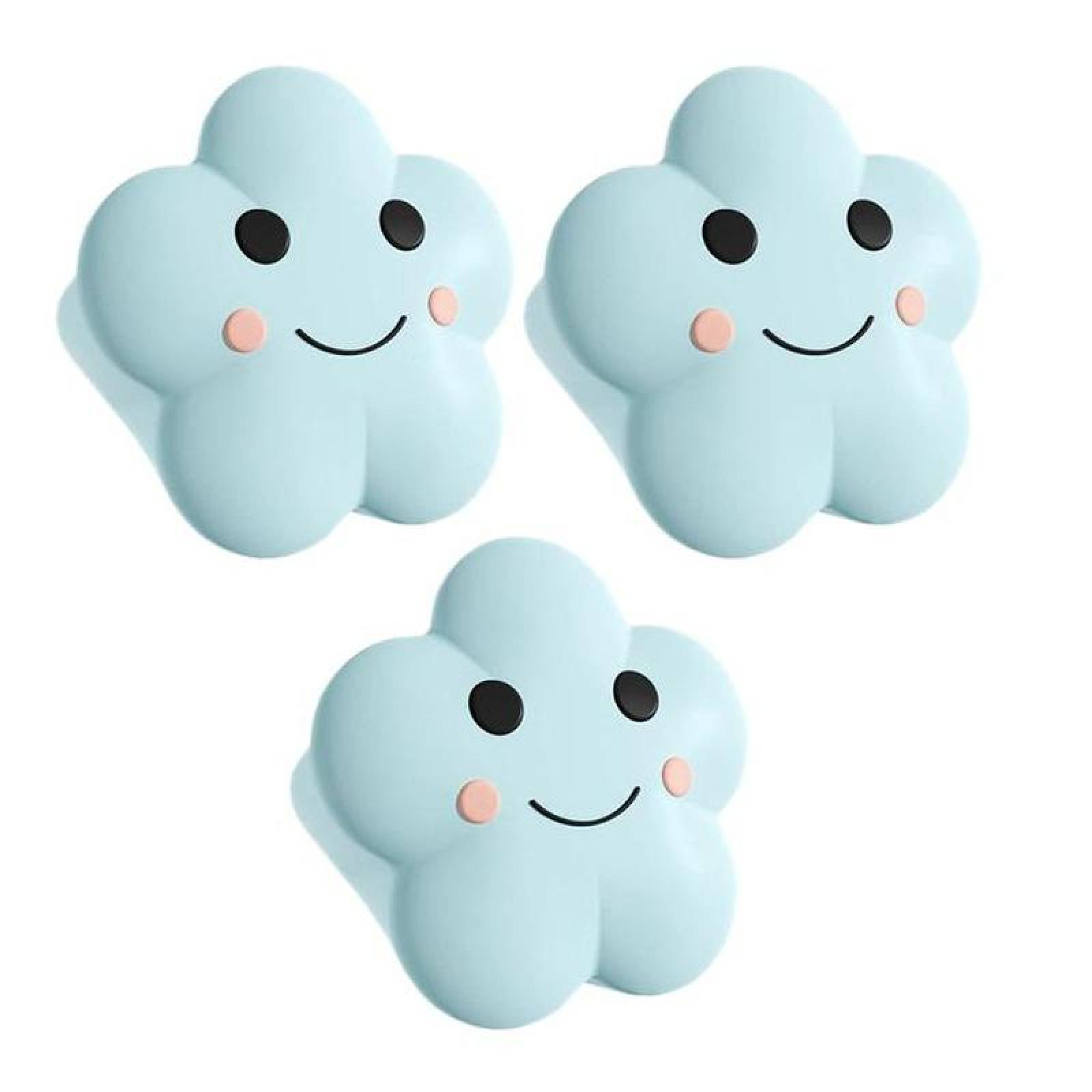 Esquineros Modernos MXBLY-003-2 3 Pzas Esquinero Diseño Nube 3,8x3,9cm Silicona Azul, CloudyBlue