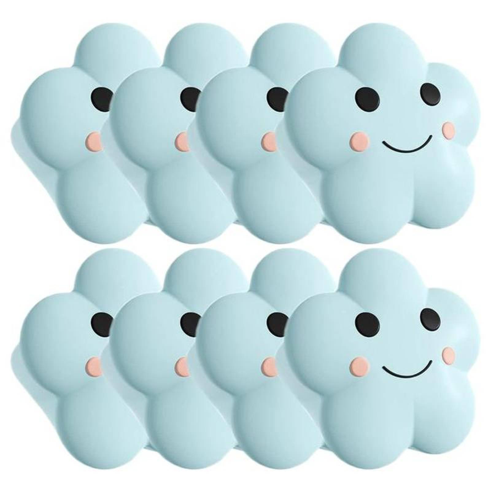 Esquineros Anticolisión MXBLY-008-3 8 Pzas Esquinero Diseño Nube 3,8x3,9cm Silicona Azul, CloudyBlue