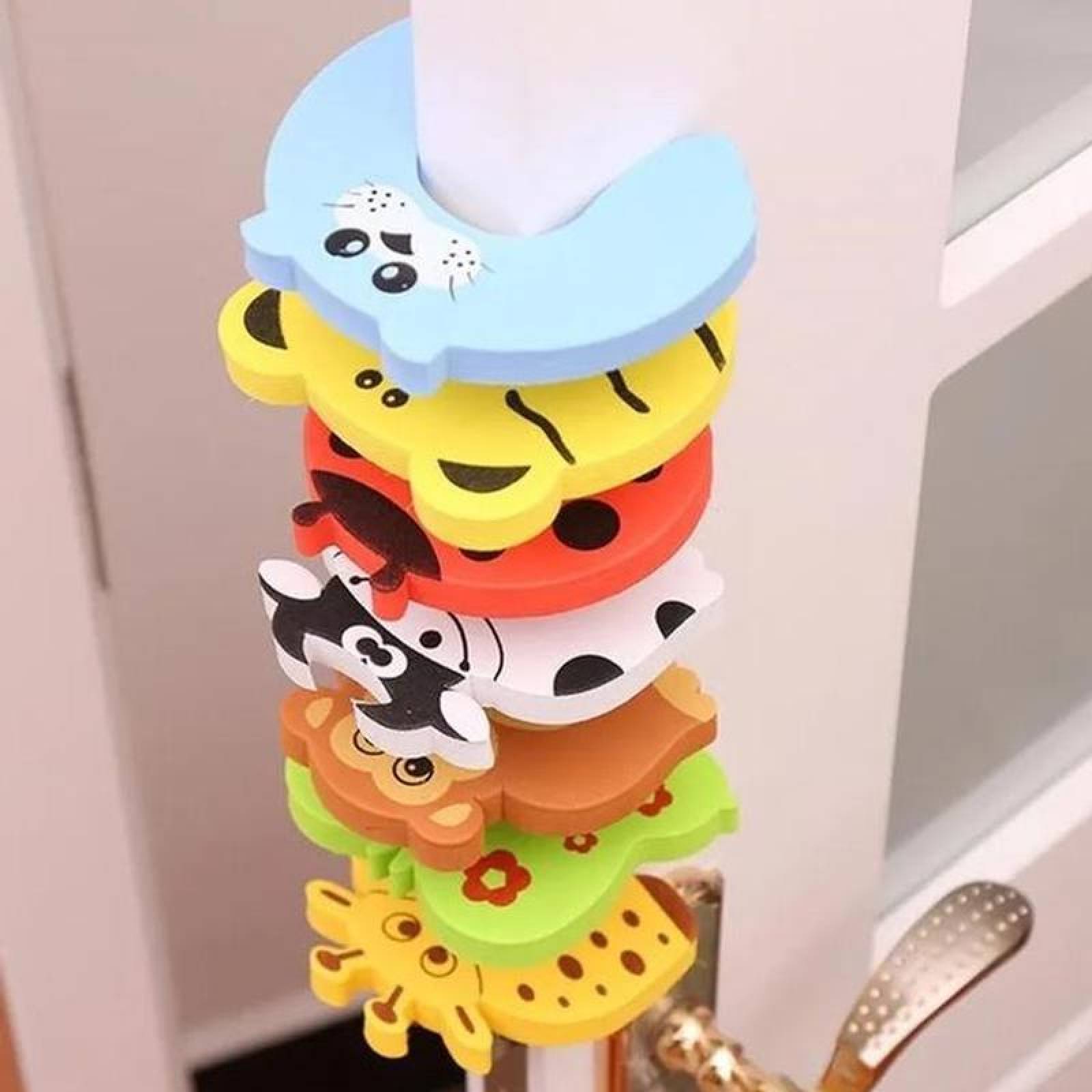 Topes Animales para puertas MXDOF-004-6 28 Pzas 28 Diseños Diferentes al Azar Espesor 1,2cm Espuma Eva, DoorFig