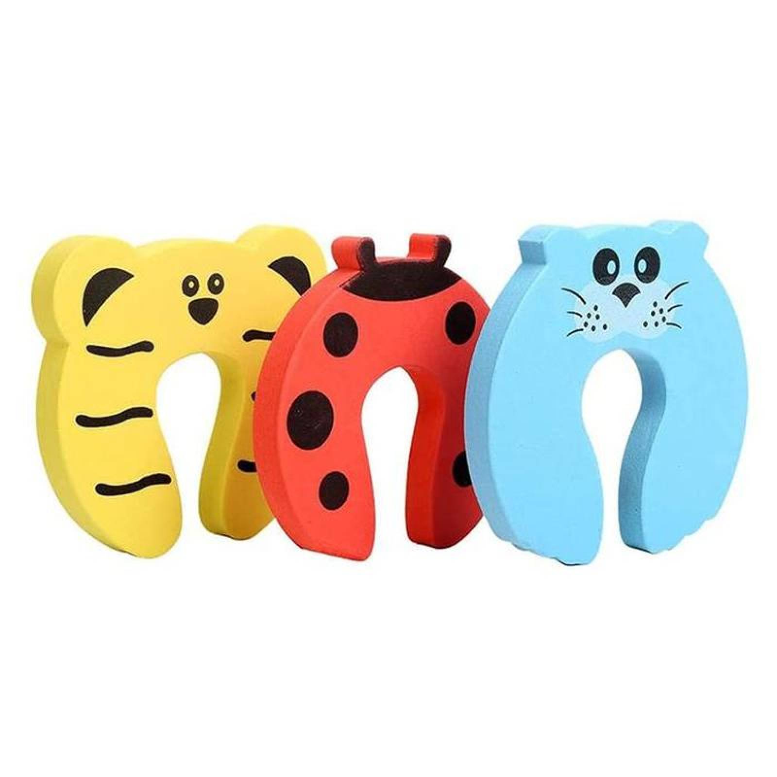 Topes Animales para puertas MXOOD-003-5 3 Pzas 3 Diseños Diferentes al Azar Espesor 1,2cm Espuma Eva, DoorSec
