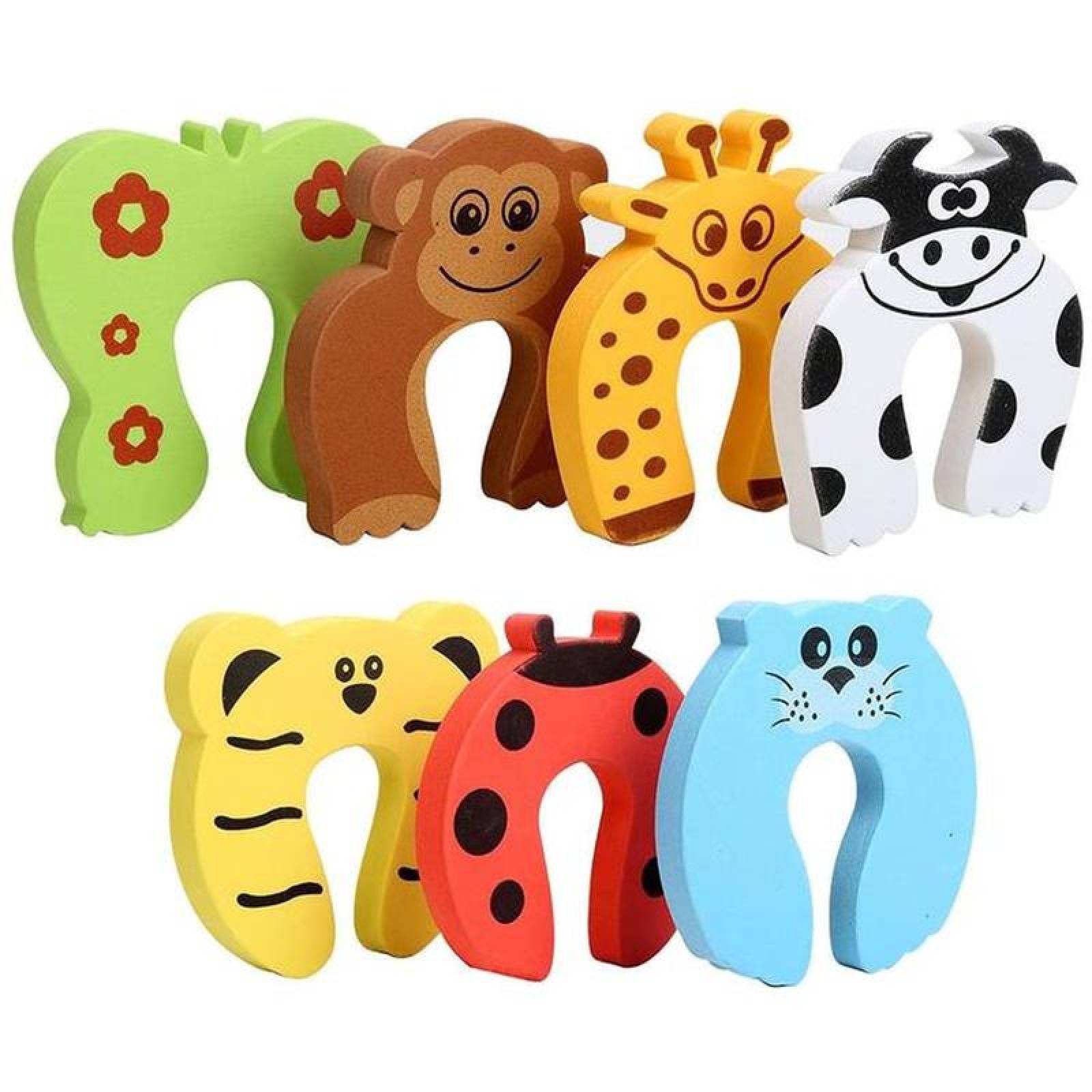 Topes Animales para puertas MXOOD-003-5 3 Pzas 3 Diseños Diferentes al Azar Espesor 1,2cm Espuma Eva, DoorSec